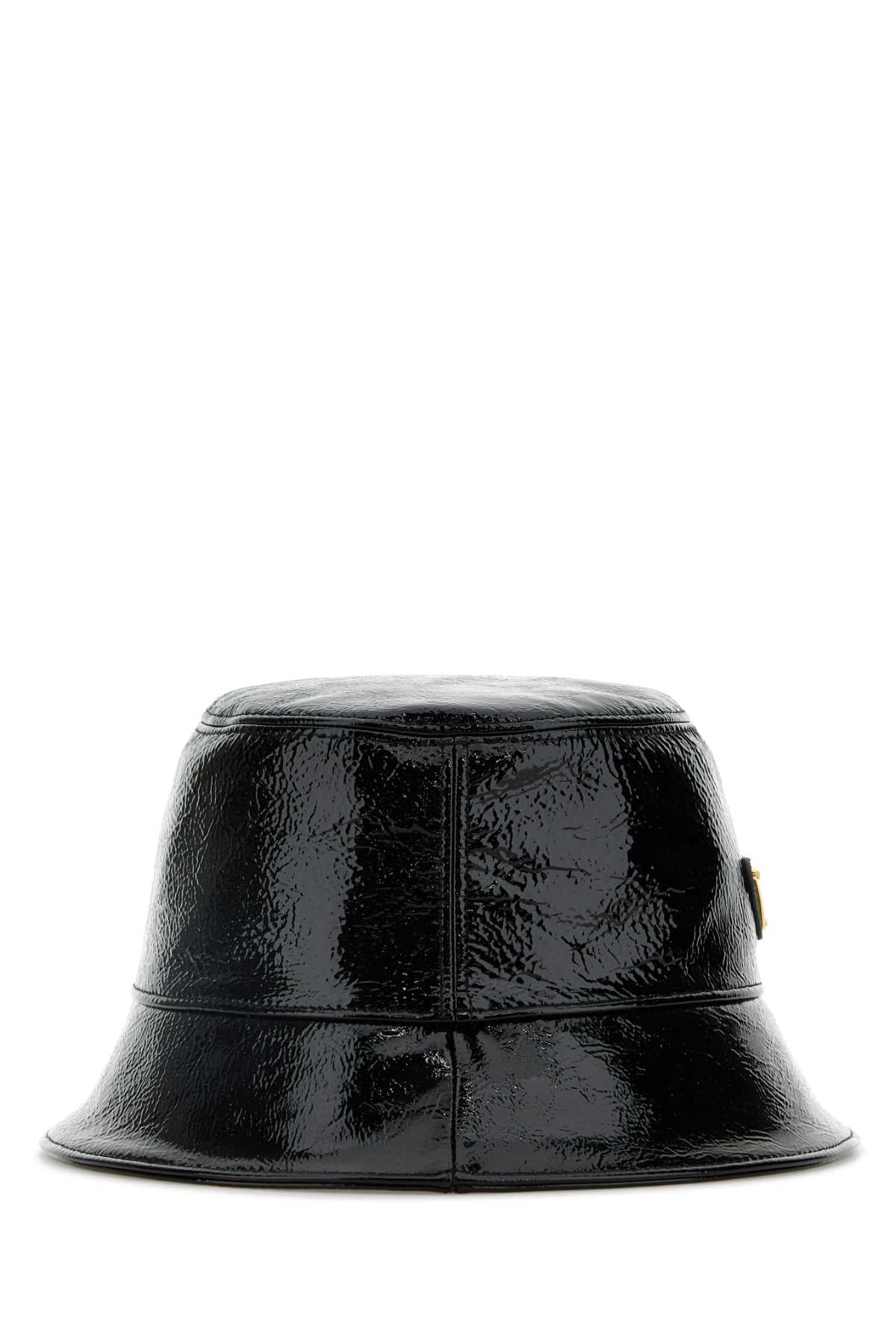 Prada Women Black Naplak Bucket Hat DestGlow