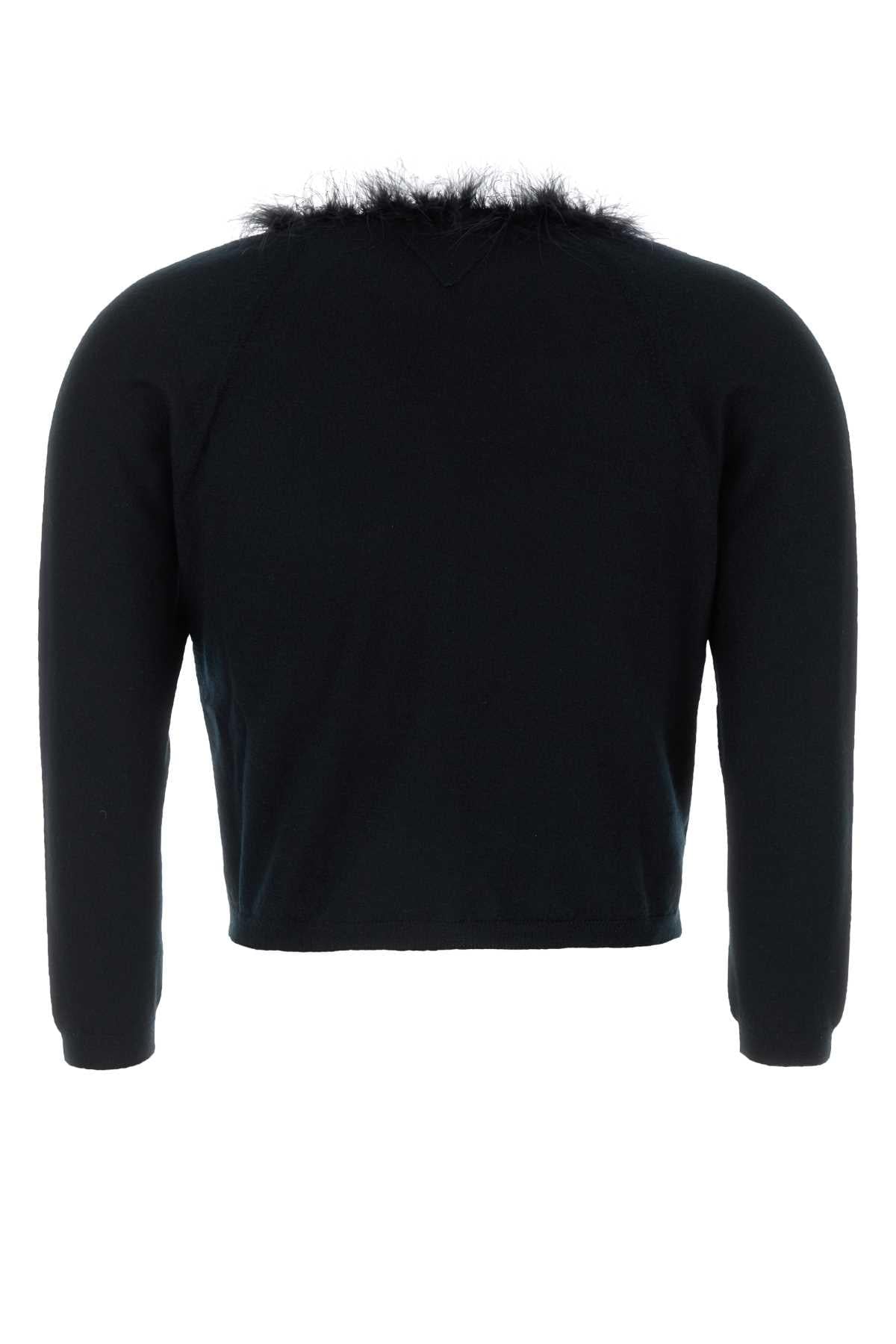 Prada Women Black Cashmere Cardigan DestGlow