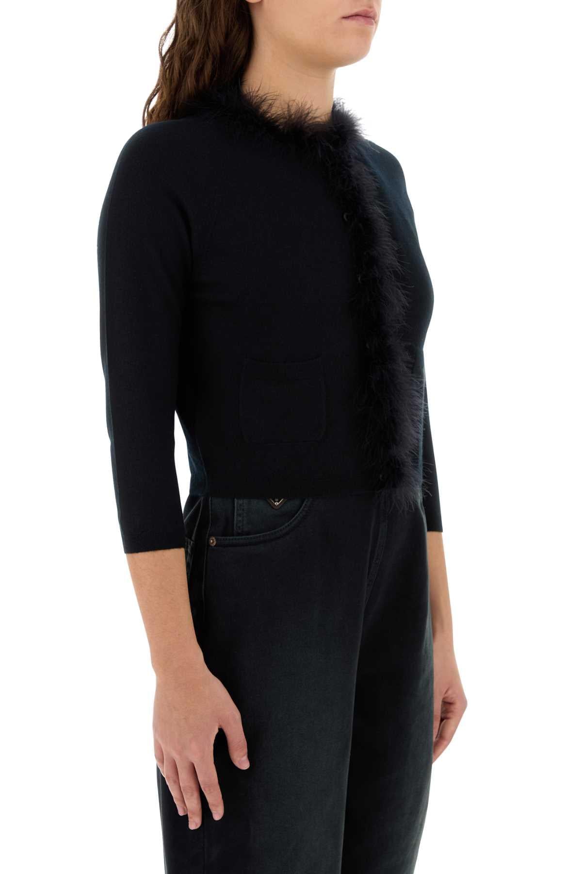 Prada Women Black Cashmere Cardigan DestGlow