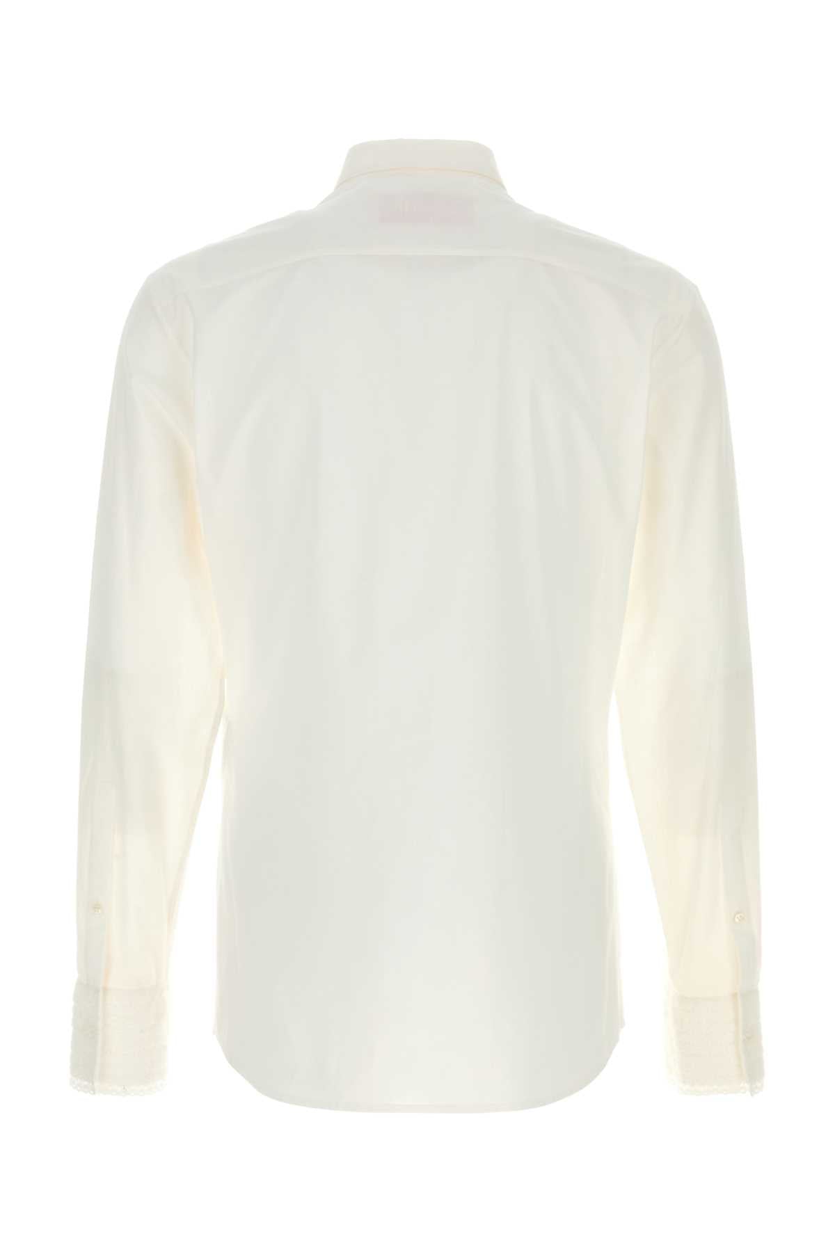 Valentino Garavani Men White Cotton Shirt by Luosophy