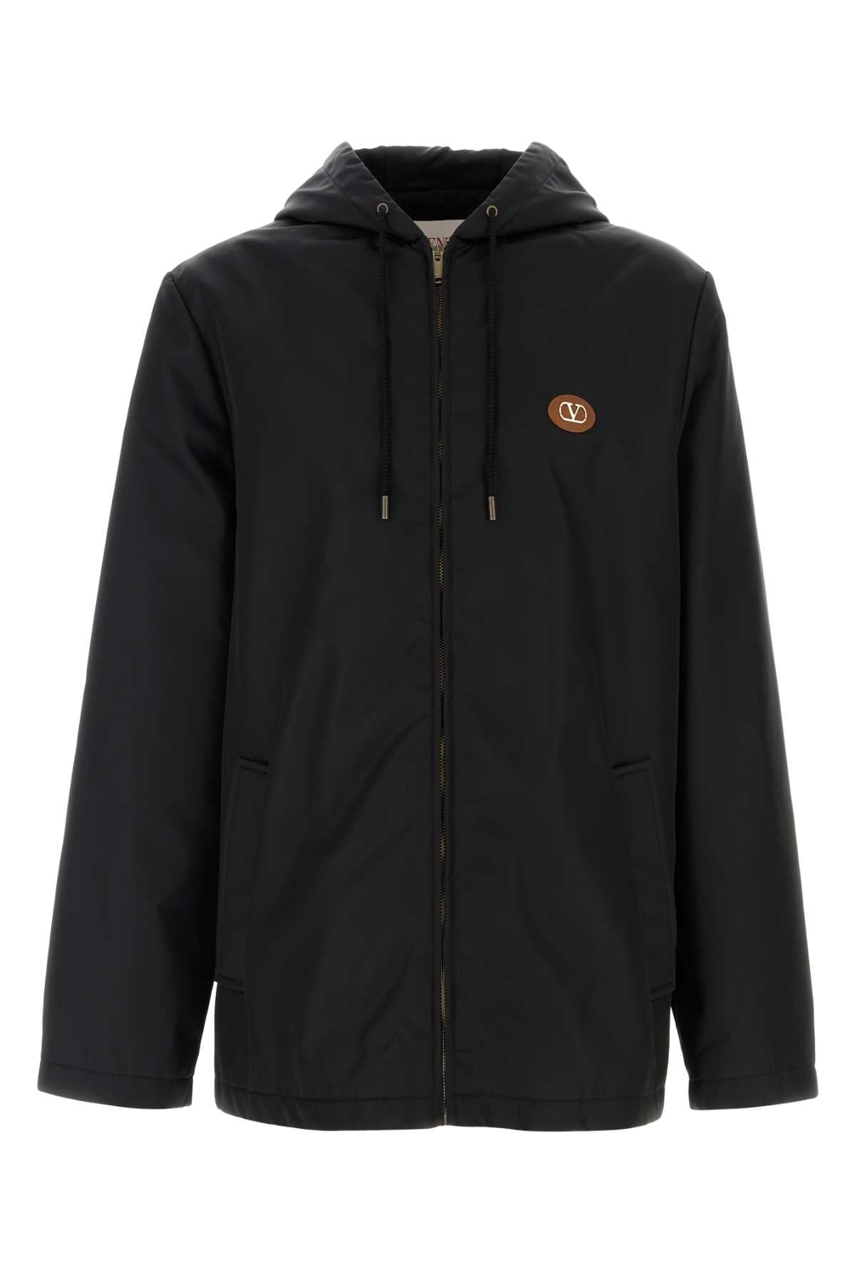 Valentino Garavani Men Black Nylon Windbreaker DestGlow