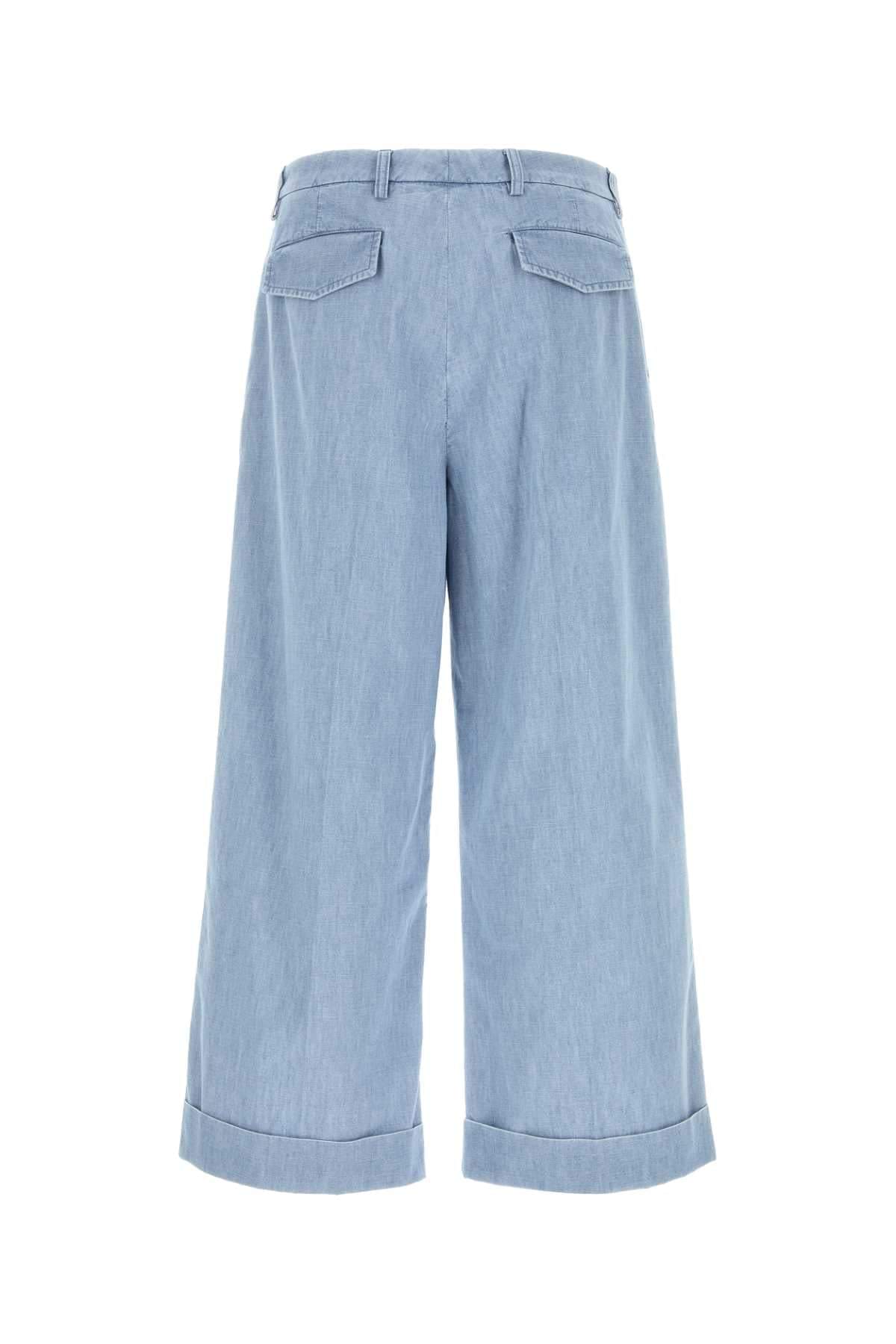 Valentino Garavani Men Light Blue Denim Wide-Leg Jeans DestGlow