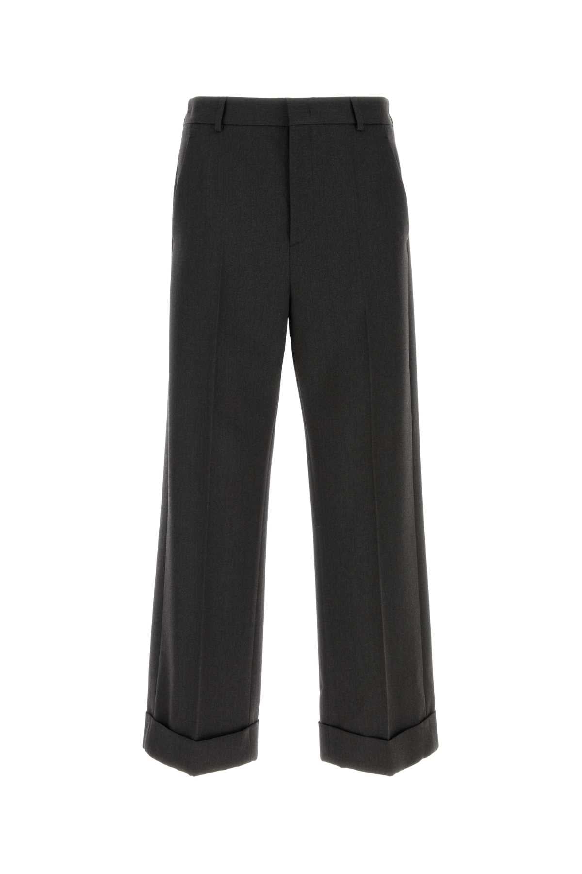 Valentino Garavani Men Charcoal Wool Pant DestGlow
