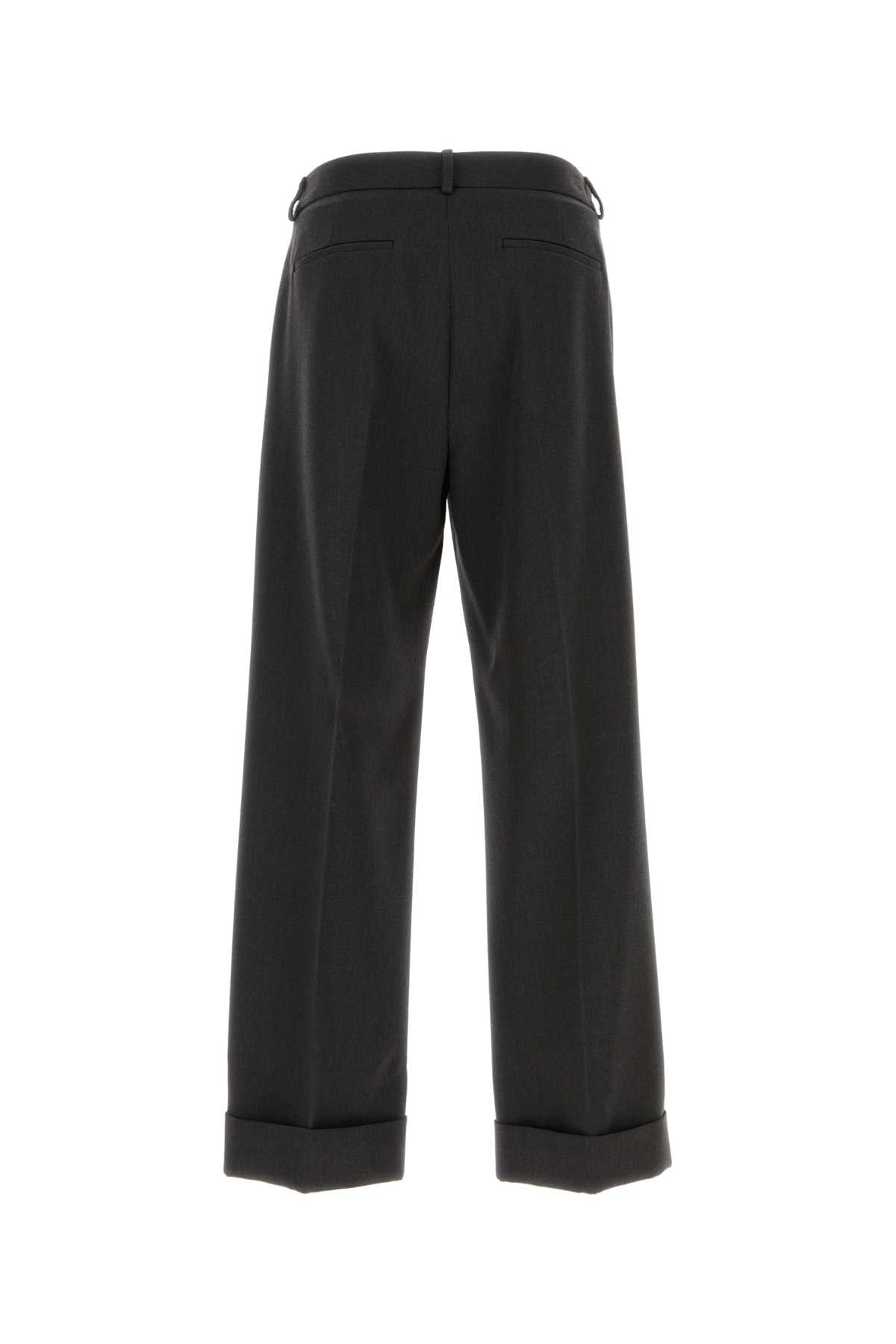 Valentino Garavani Men Charcoal Wool Pant DestGlow