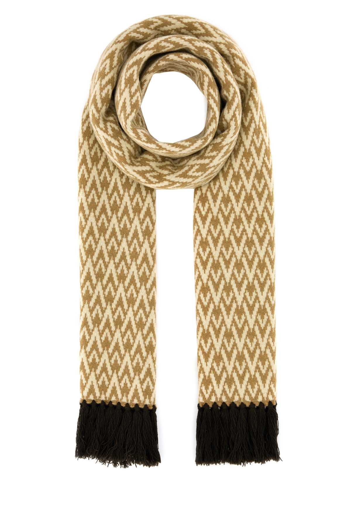 Valentino Garavani Men Embroidered Wool Toute La V Scarf by Luosophy