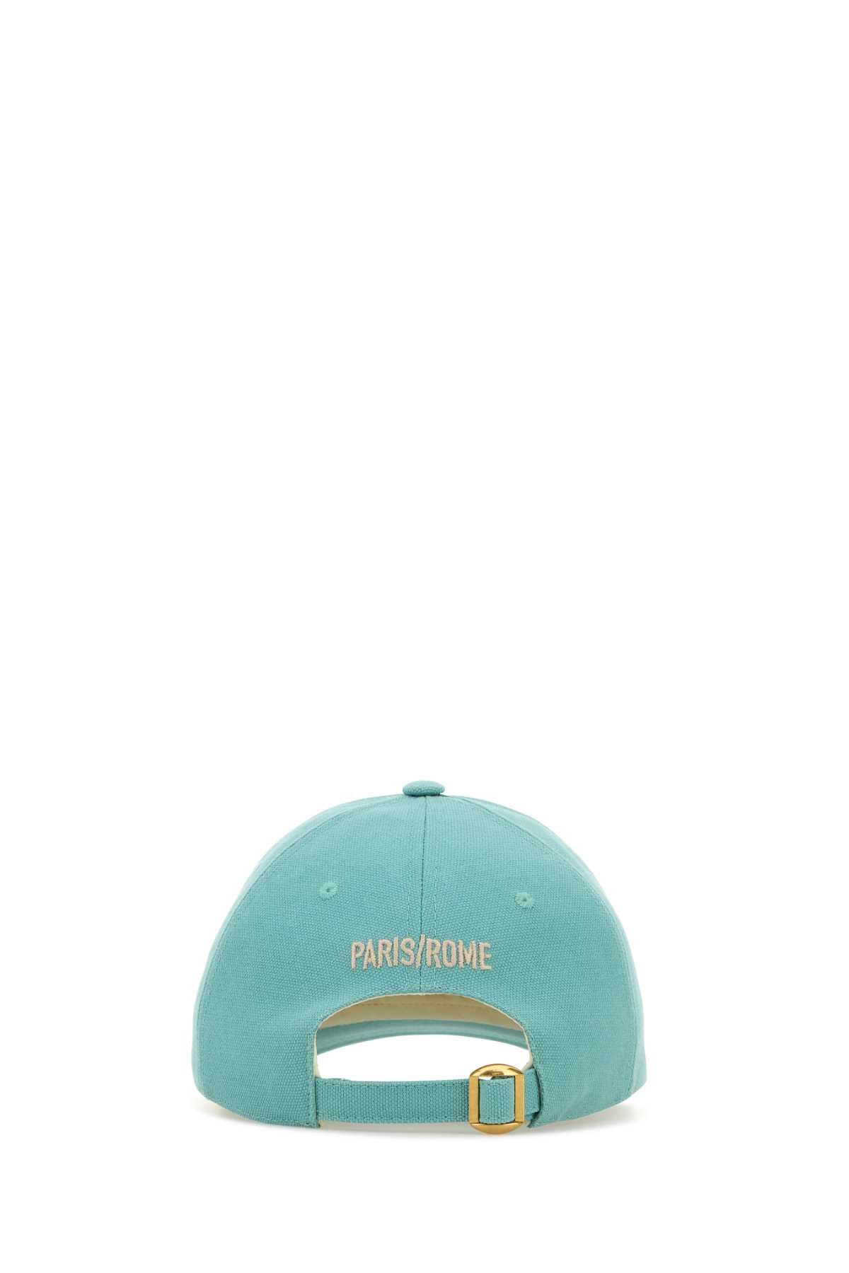 Valentino Garavani Men Light Blue Cotton Baseball Cap by Luosophy
