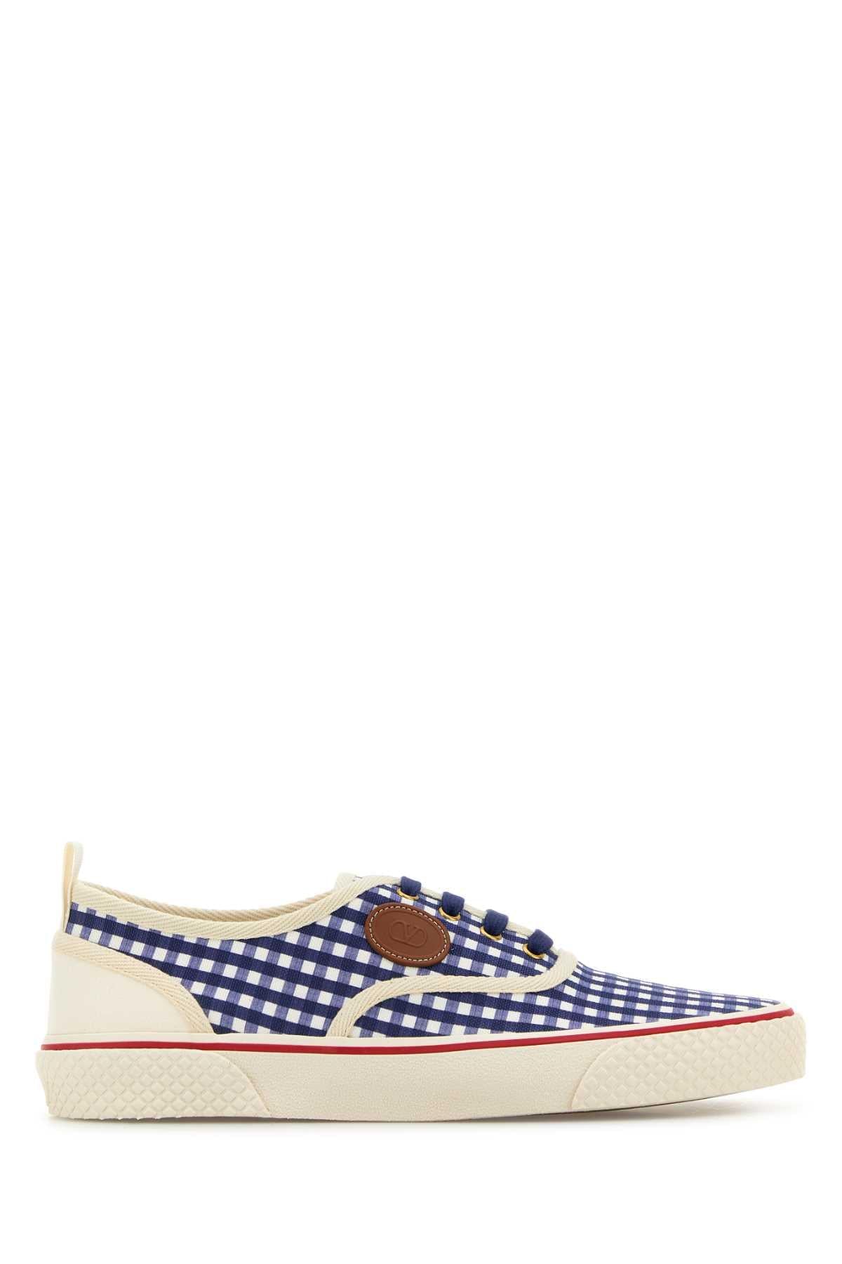 Valentino Garavani Men Printed Canvas Nojoke Sneakers DestGlow