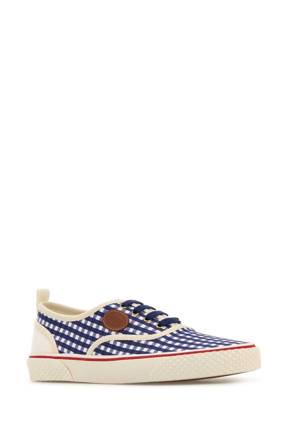 Valentino Garavani Men Printed Canvas Nojoke Sneakers DestGlow