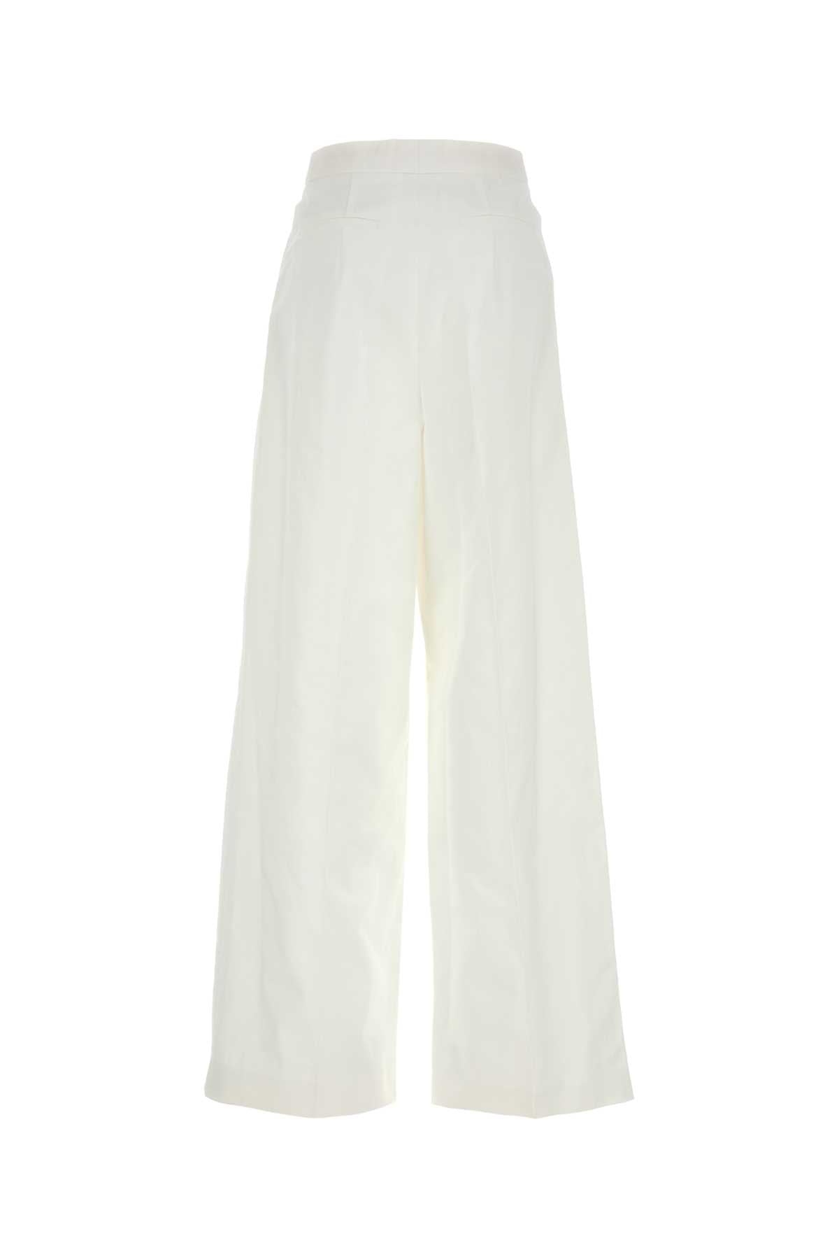 Givenchy Women White Poplin Wide-Leg Pant DestGlow
