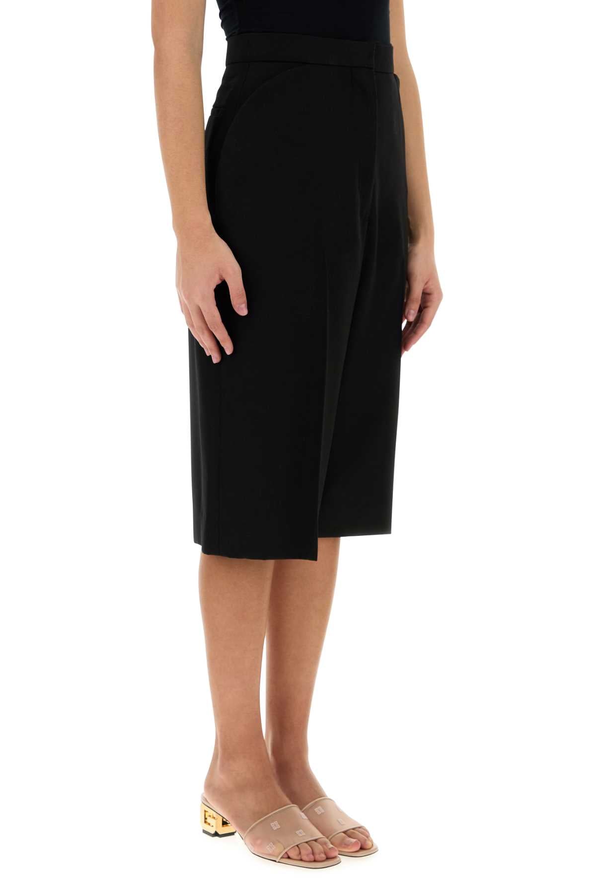 Givenchy Women Black Wool Bermuda Shorts DestGlow