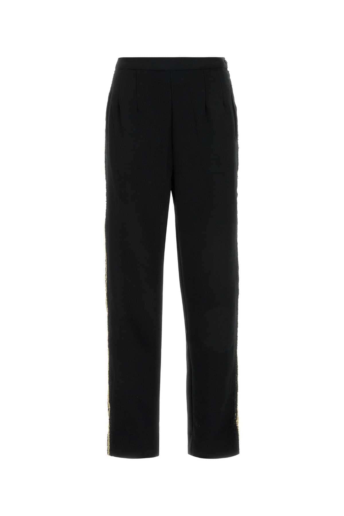 Bode Women Black Crepe Pant DestGlow