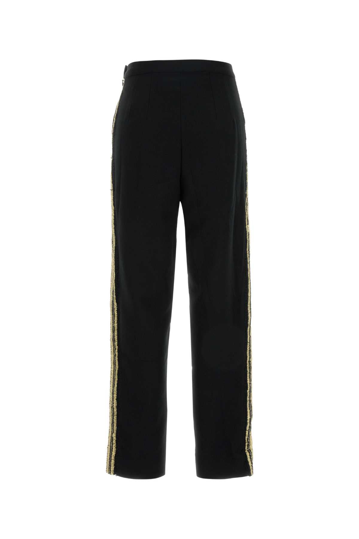 Bode Women Black Crepe Pant DestGlow