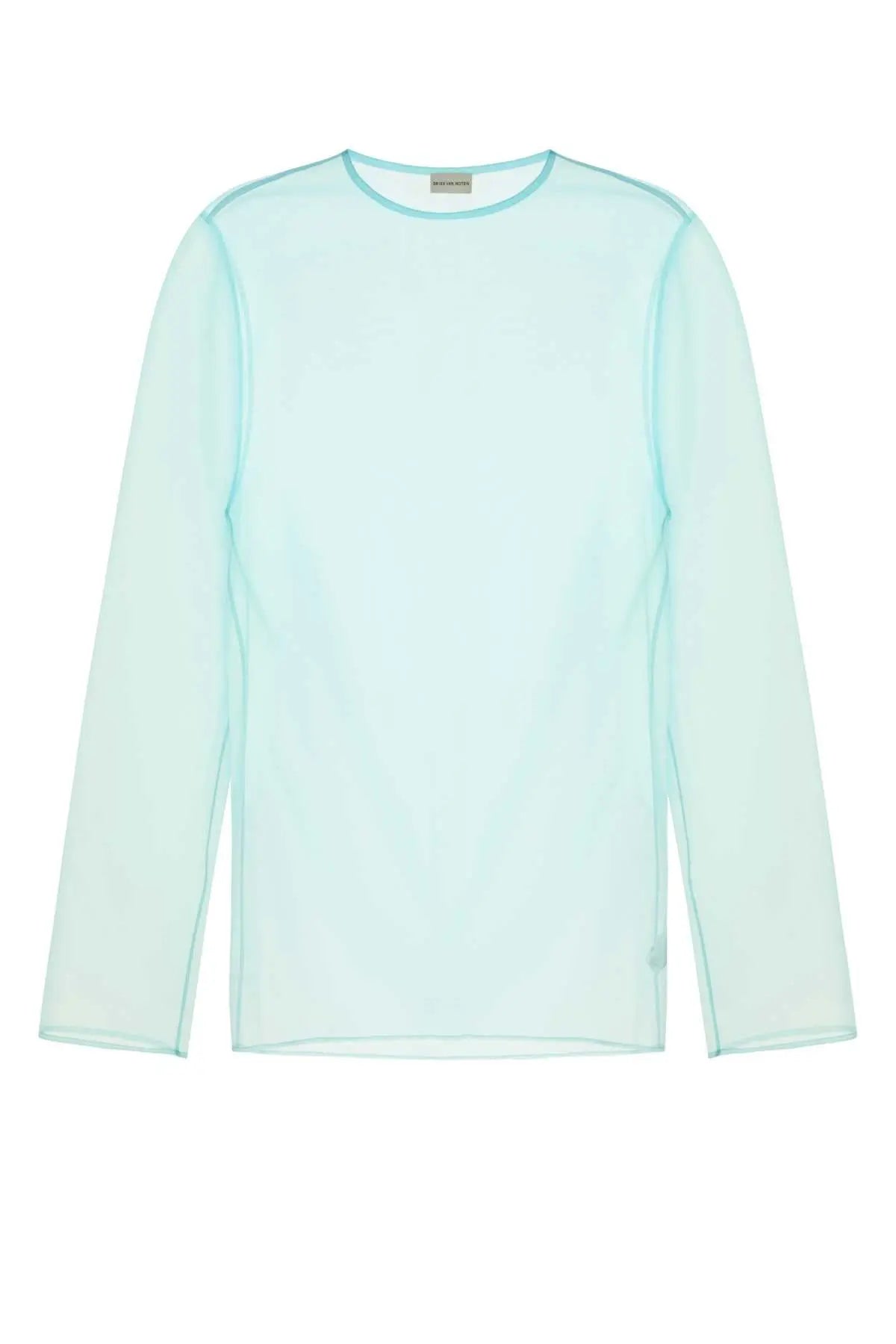 Dries Van Noten Men Light Blue Organza Camille Top