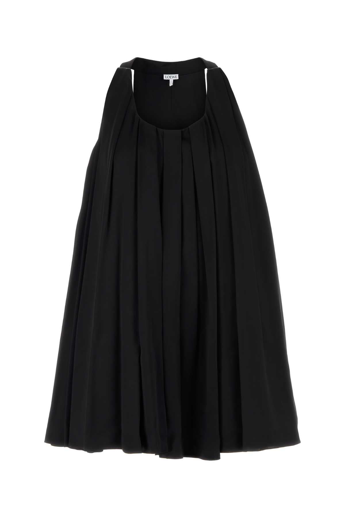 Loewe Women Black Satin Mini Dress DestGlow