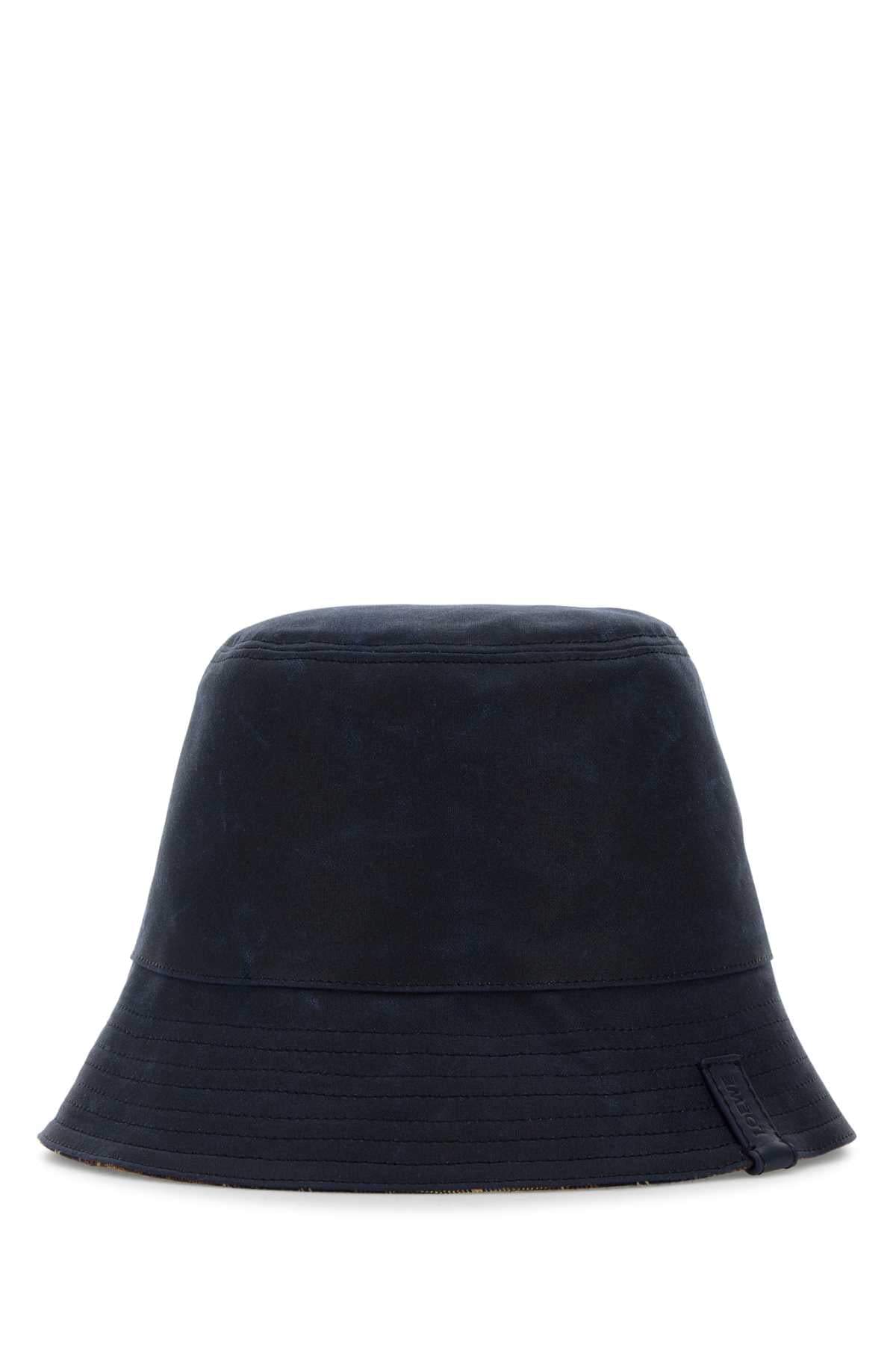 Loewe Men Navy Blue Canvas Reversibile Bucket Hat DestGlow