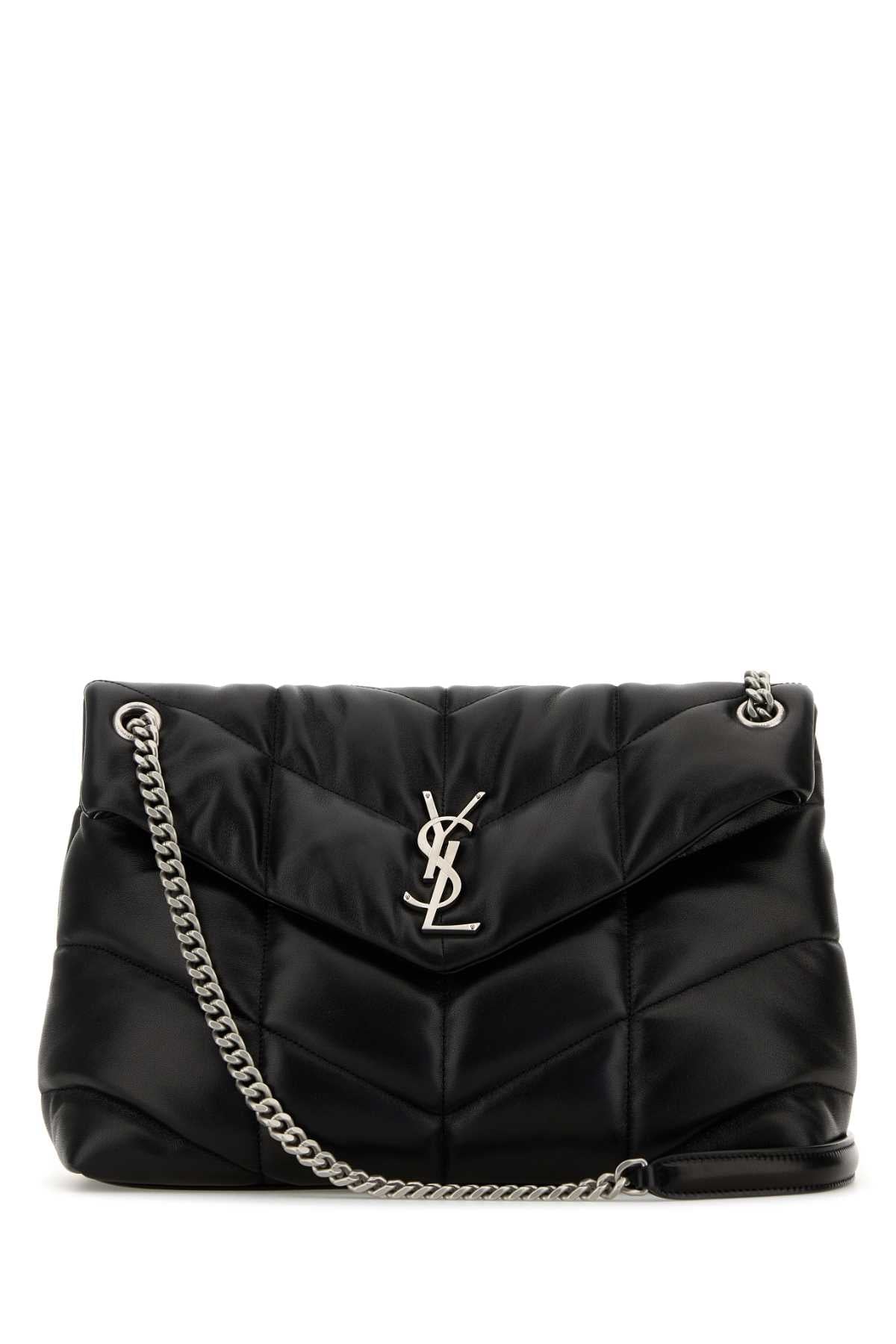 Saint Laurent Women Black Nappa Leather Medium Puffer Shoulder Bag DestGlow