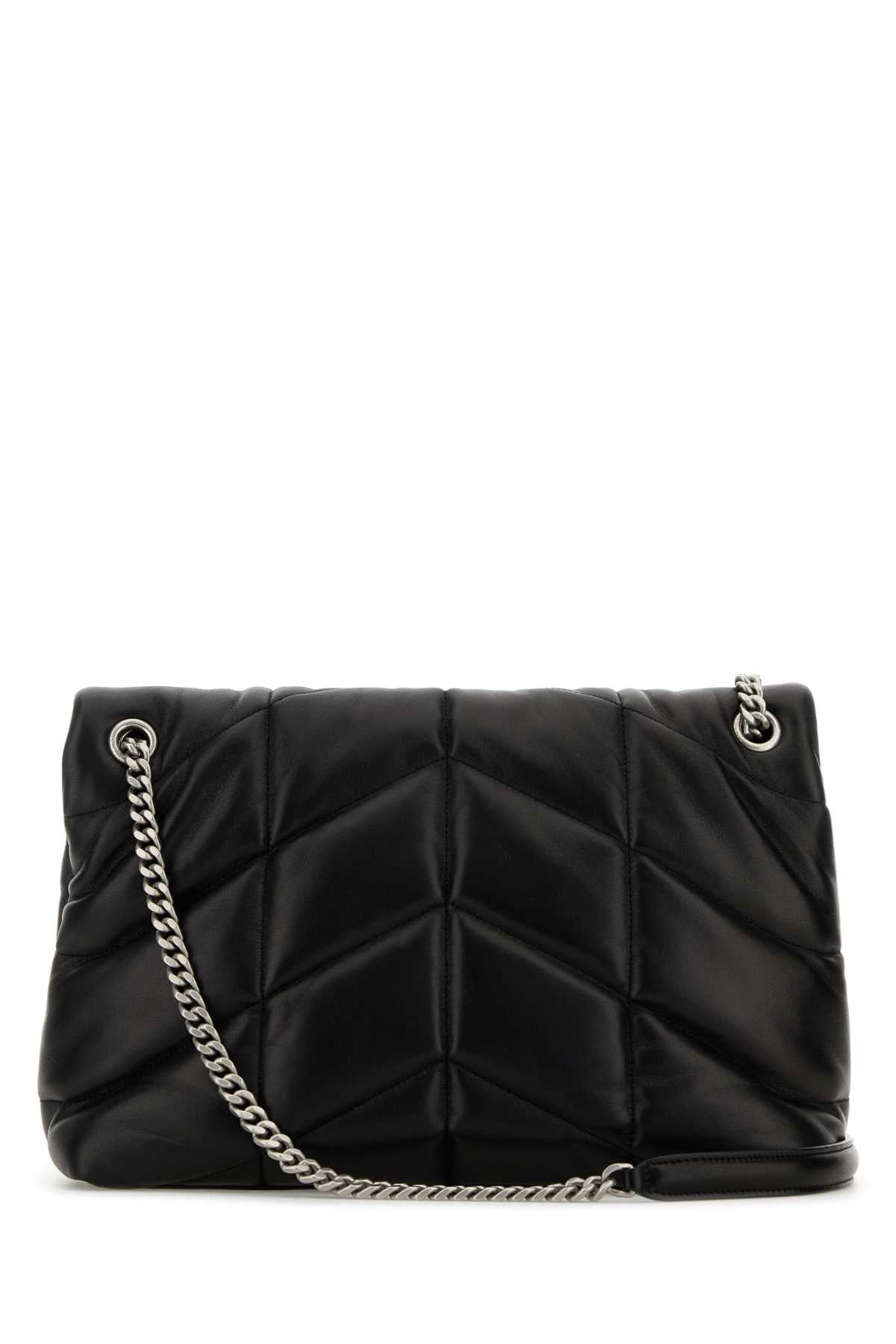 Saint Laurent Women Black Nappa Leather Medium Puffer Shoulder Bag DestGlow