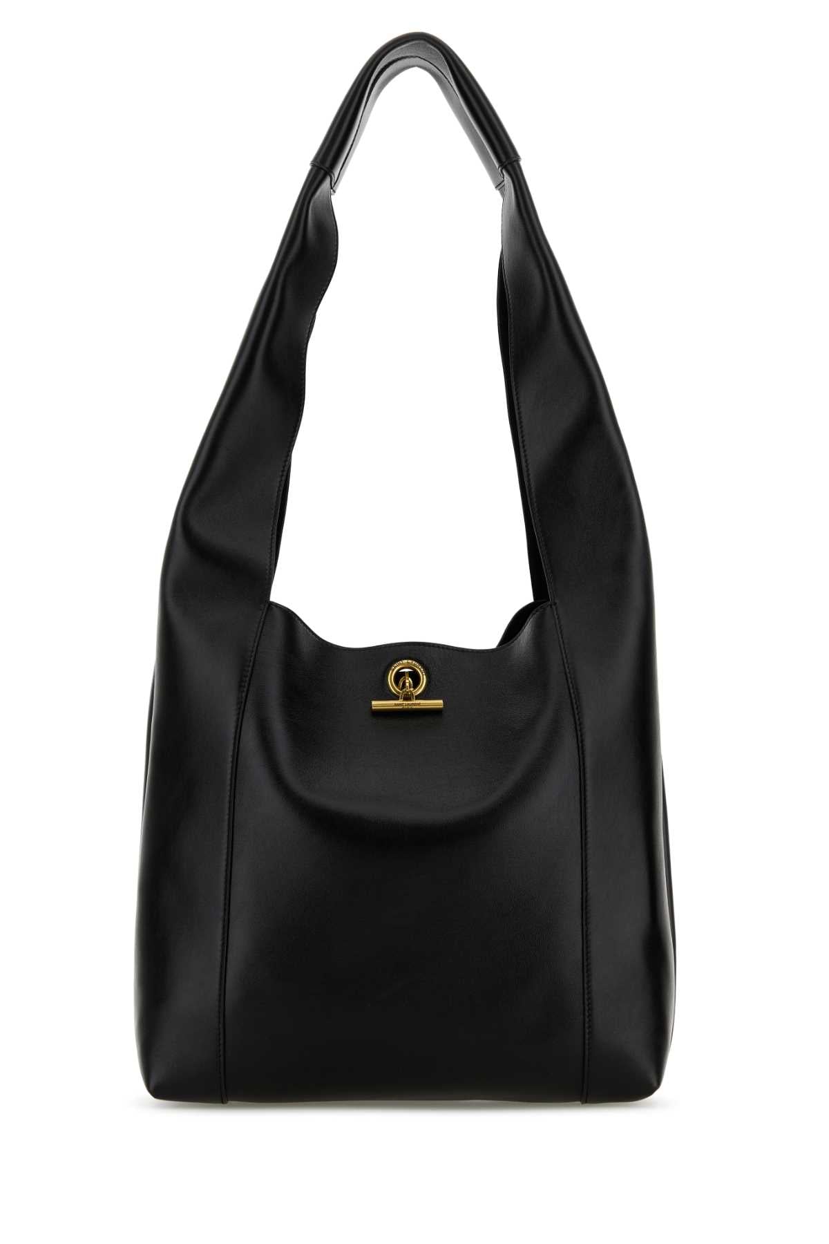 Saint Laurent Women Black Leather Tanger Shopping Bag DestGlow