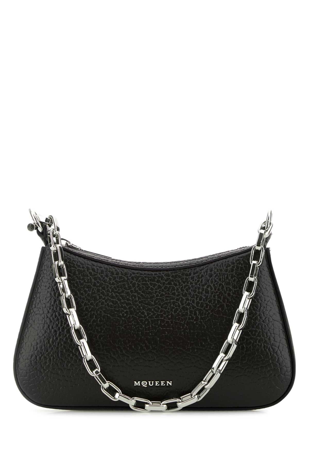 Alexander Mcqueen Women Black Leather Mini T-Bar Handbag DestGlow