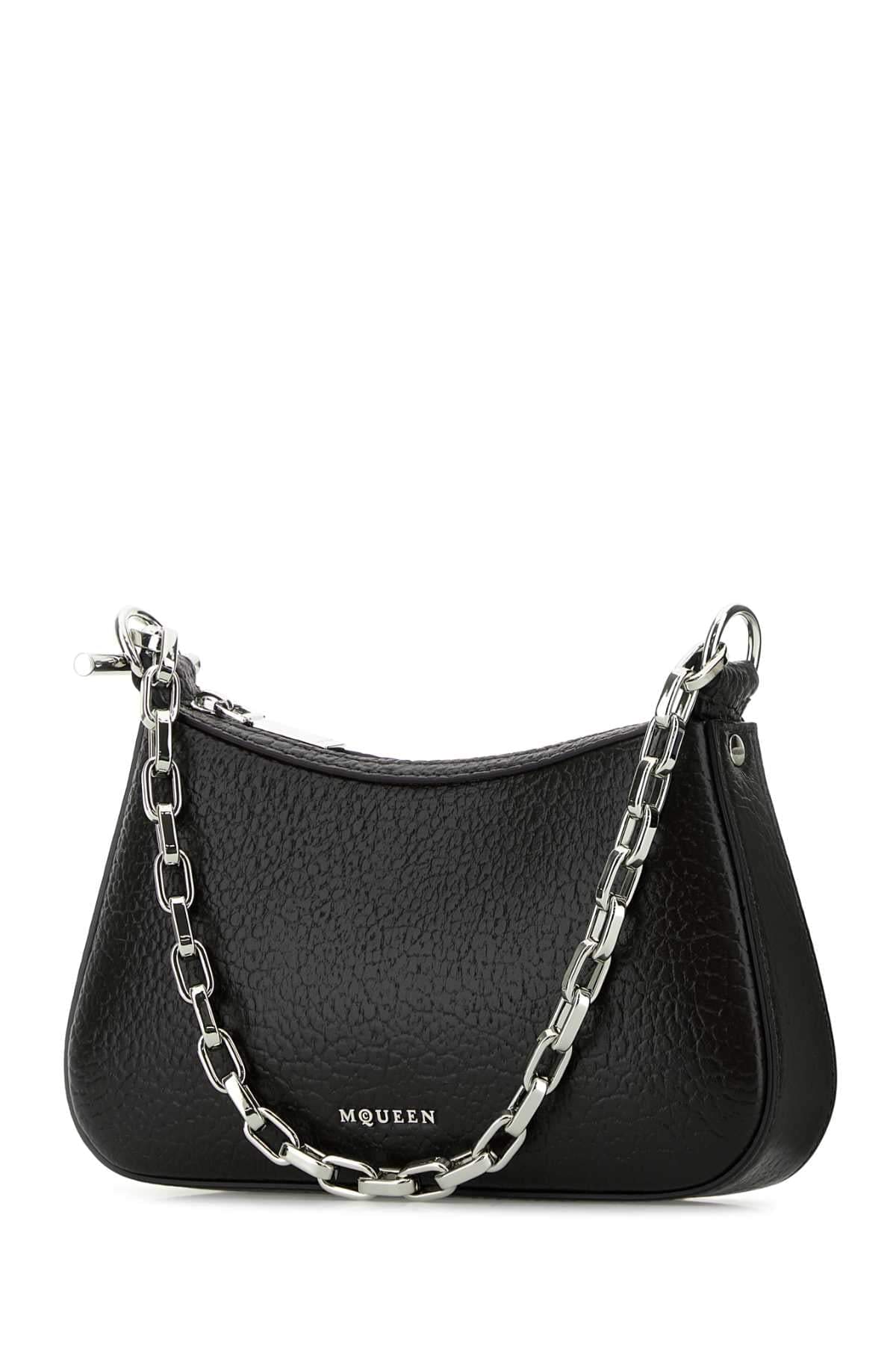 Alexander Mcqueen Women Black Leather Mini T-Bar Handbag DestGlow