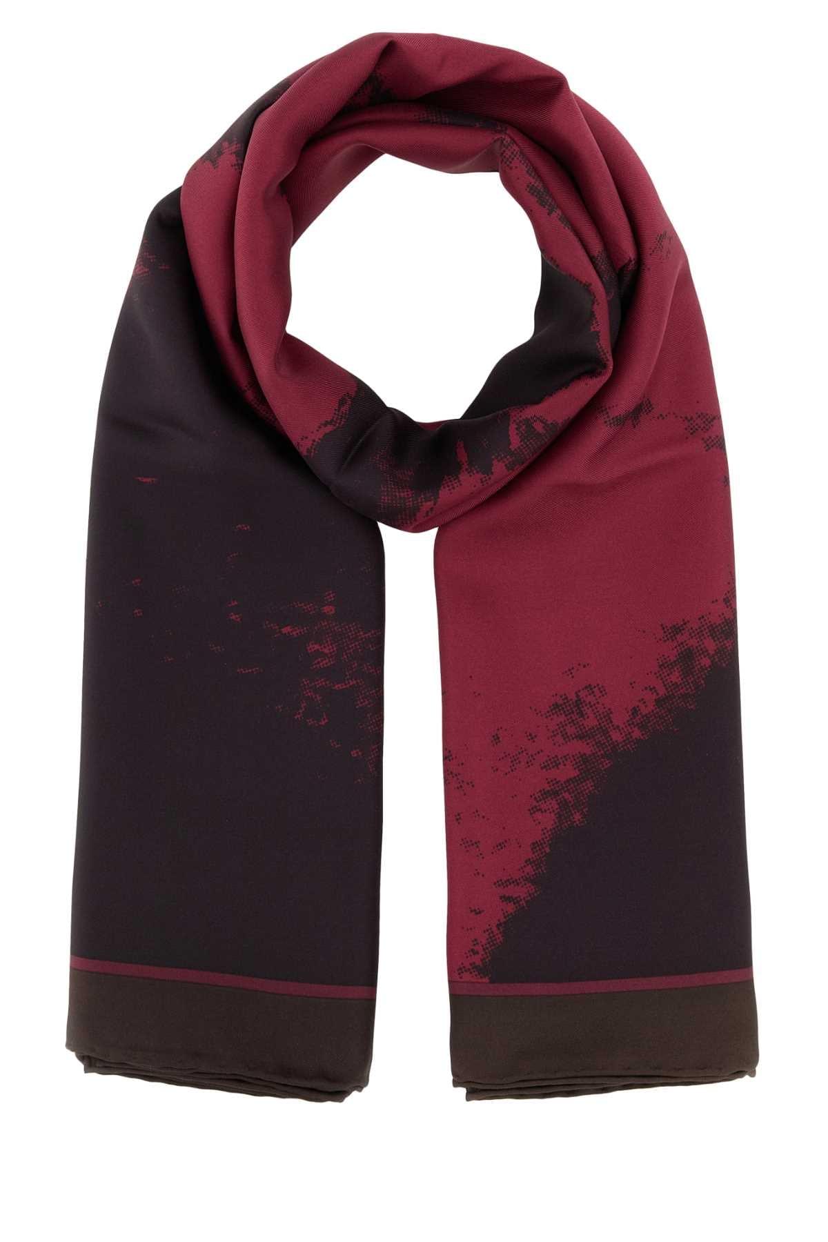 Alexander Mcqueen Women Printed Twill Foulard DestGlow
