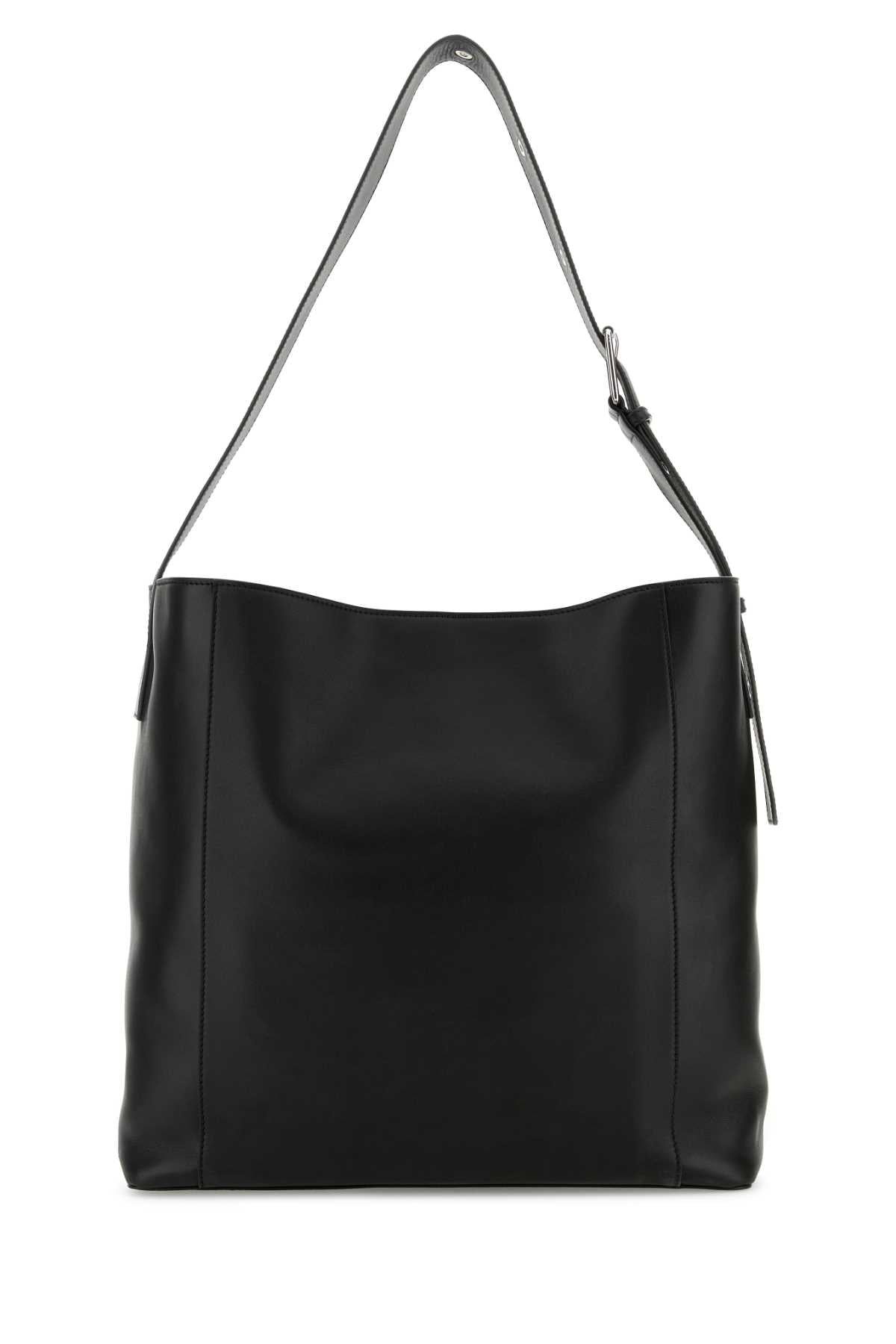 Alexander Mcqueen Men Black Leather Pendant Shopping Bag DestGlow