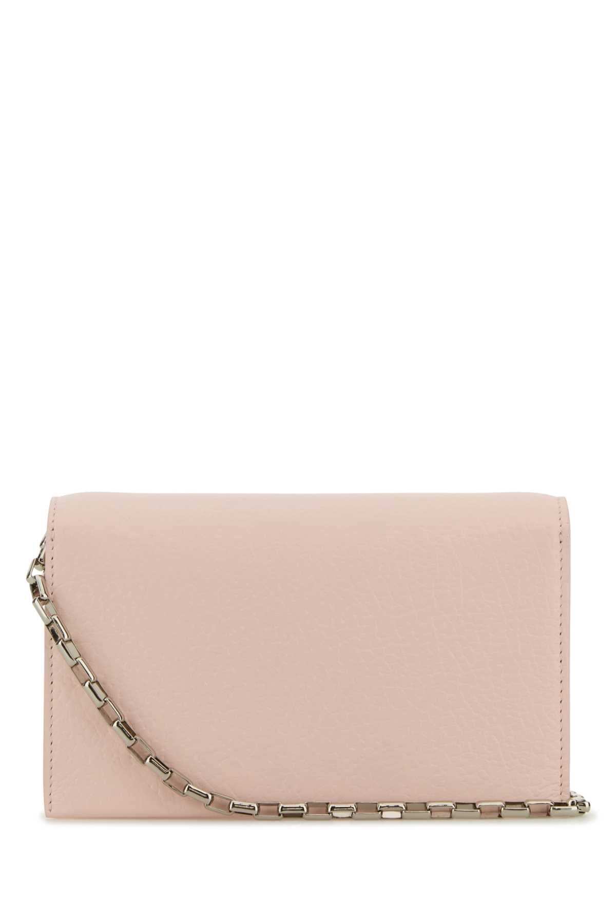 Alexander Mcqueen Women Pink Leather Mini Cross-Bar Clutch DestGlow