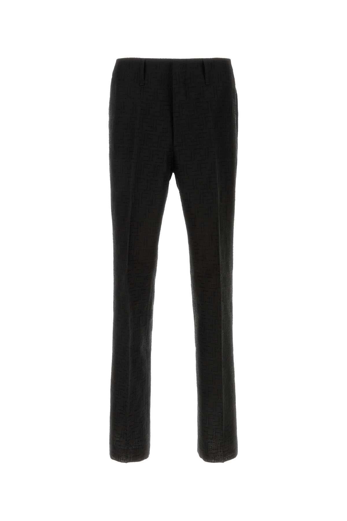 Fendi Men Black Linen Blend Pant DestGlow