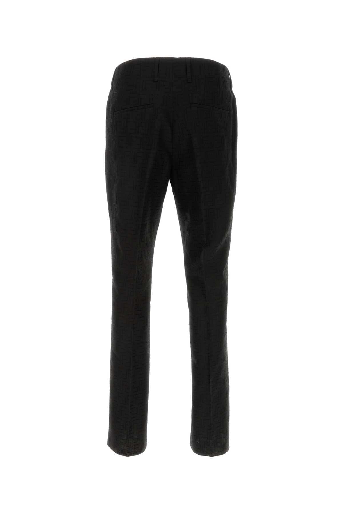 Fendi Men Black Linen Blend Pant DestGlow