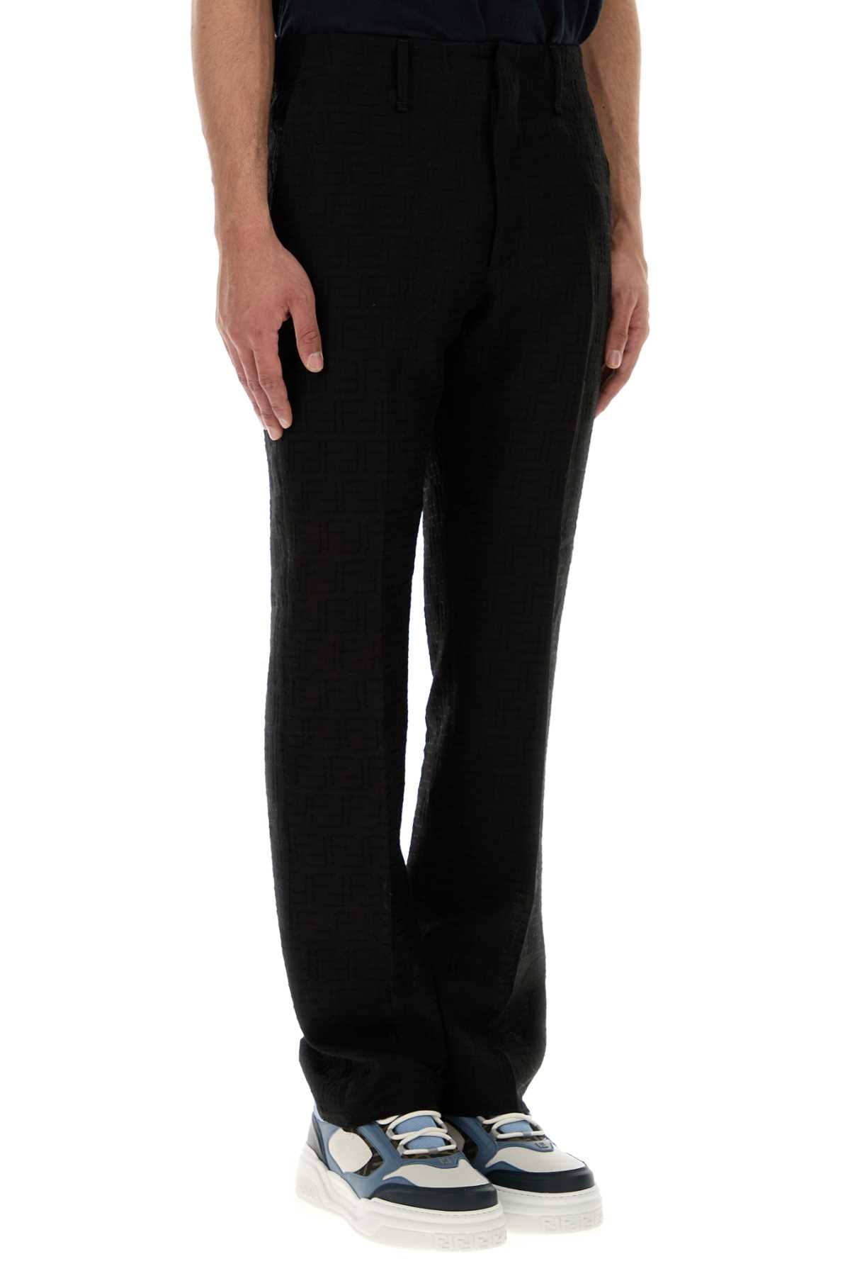 Fendi Men Black Linen Blend Pant DestGlow