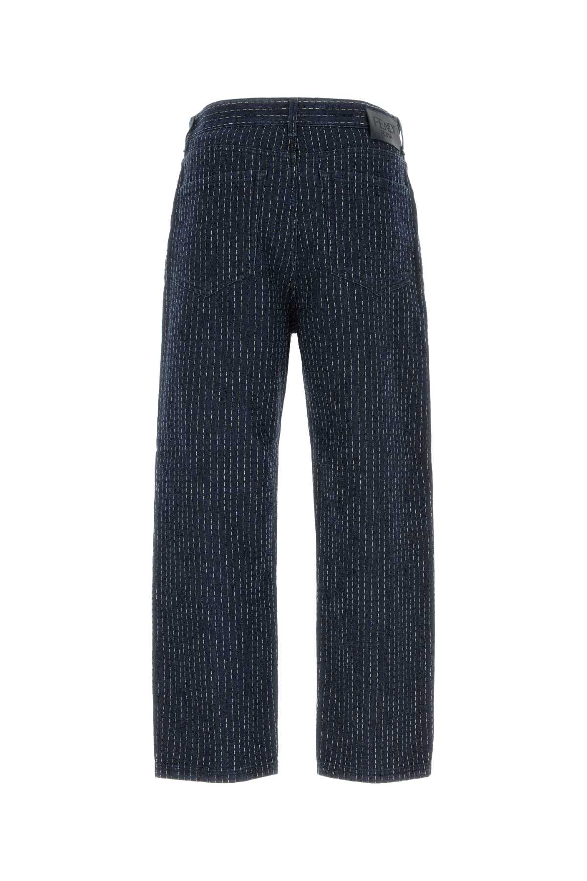 Fendi Men Embroidered Stretch Denim Jeans DestGlow