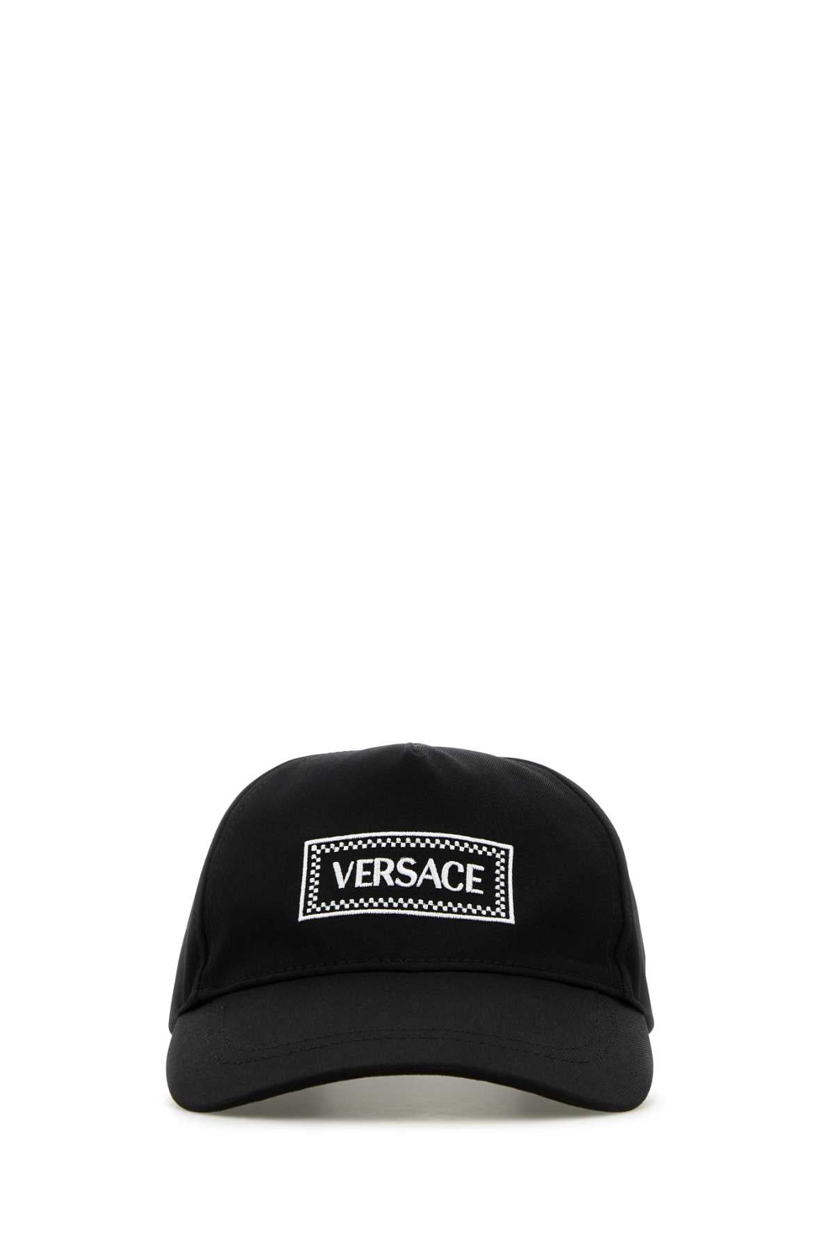 Versace Men Black Cotton Baseball Cap by Luosophy