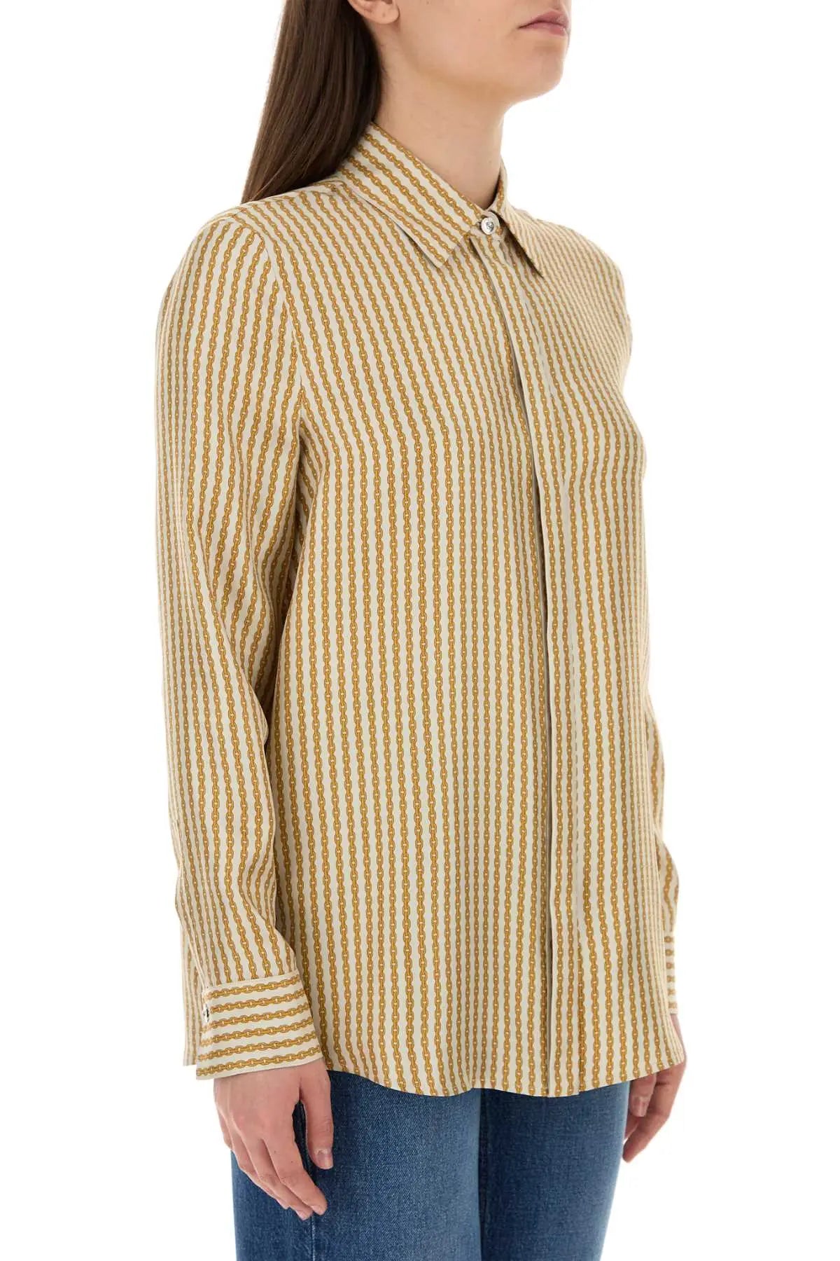 Versace Women Printed Silk Shirt DestGlow