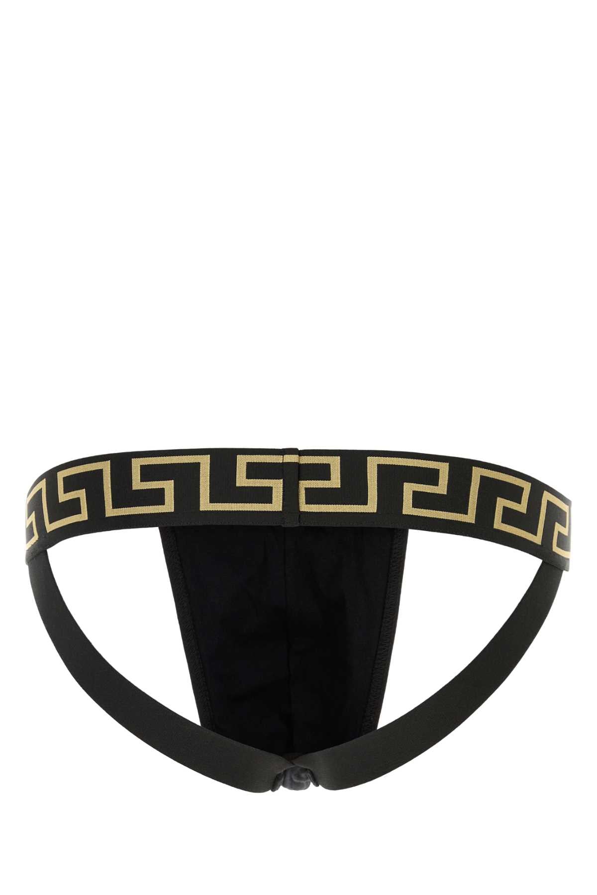 Versace Men Black Stretch Cotton Brief by Luosophy