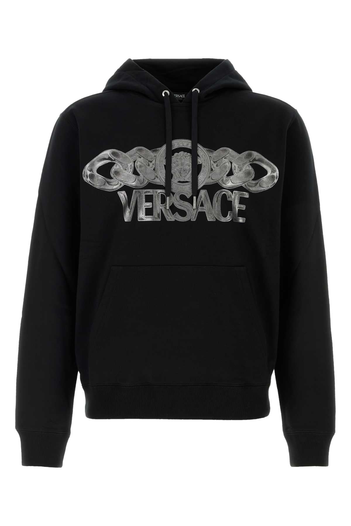 Versace Men Black Cotton Sweatshirt DestGlow