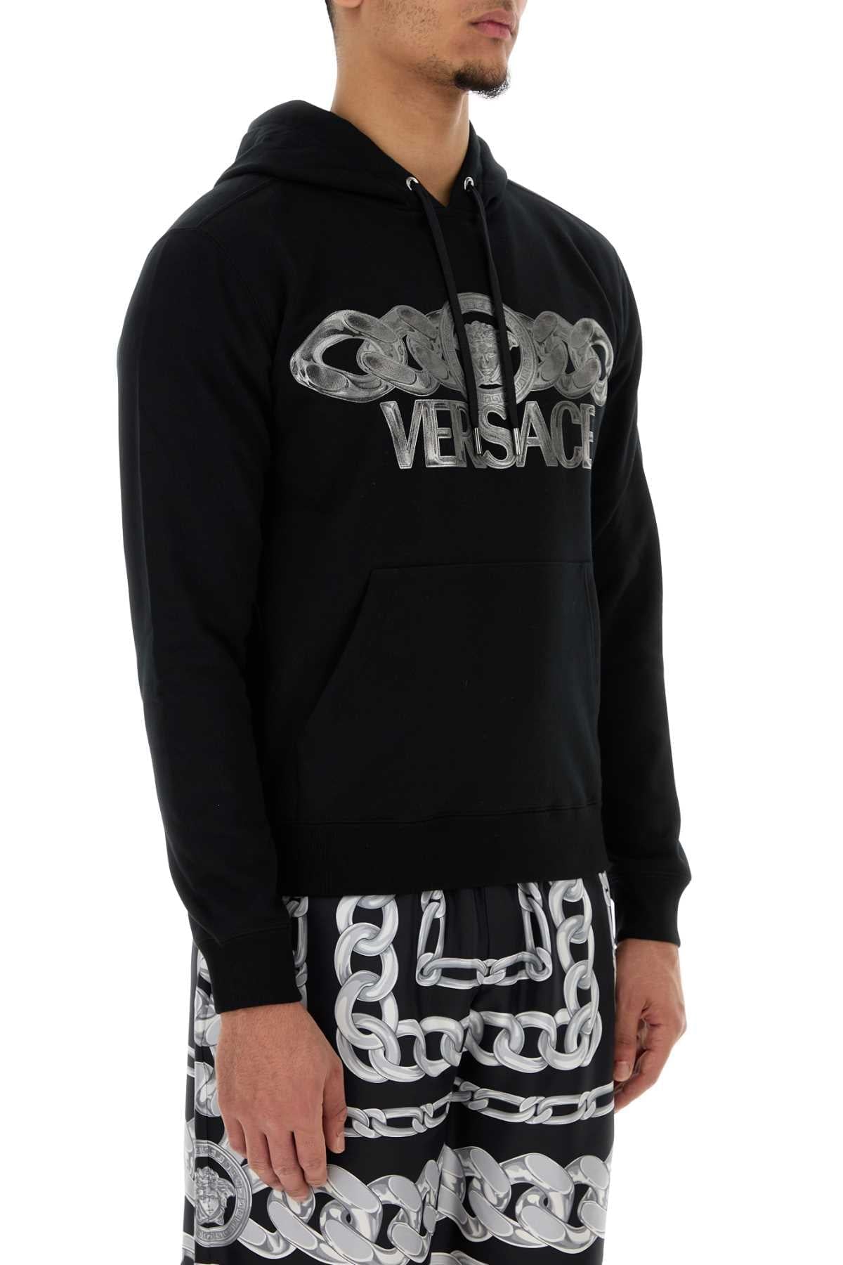 Versace Men Black Cotton Sweatshirt DestGlow