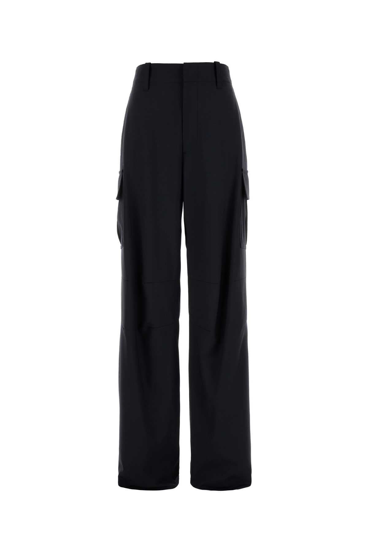 Bottega Veneta Women Midnight Blue Wool Cargo Pant DestGlow
