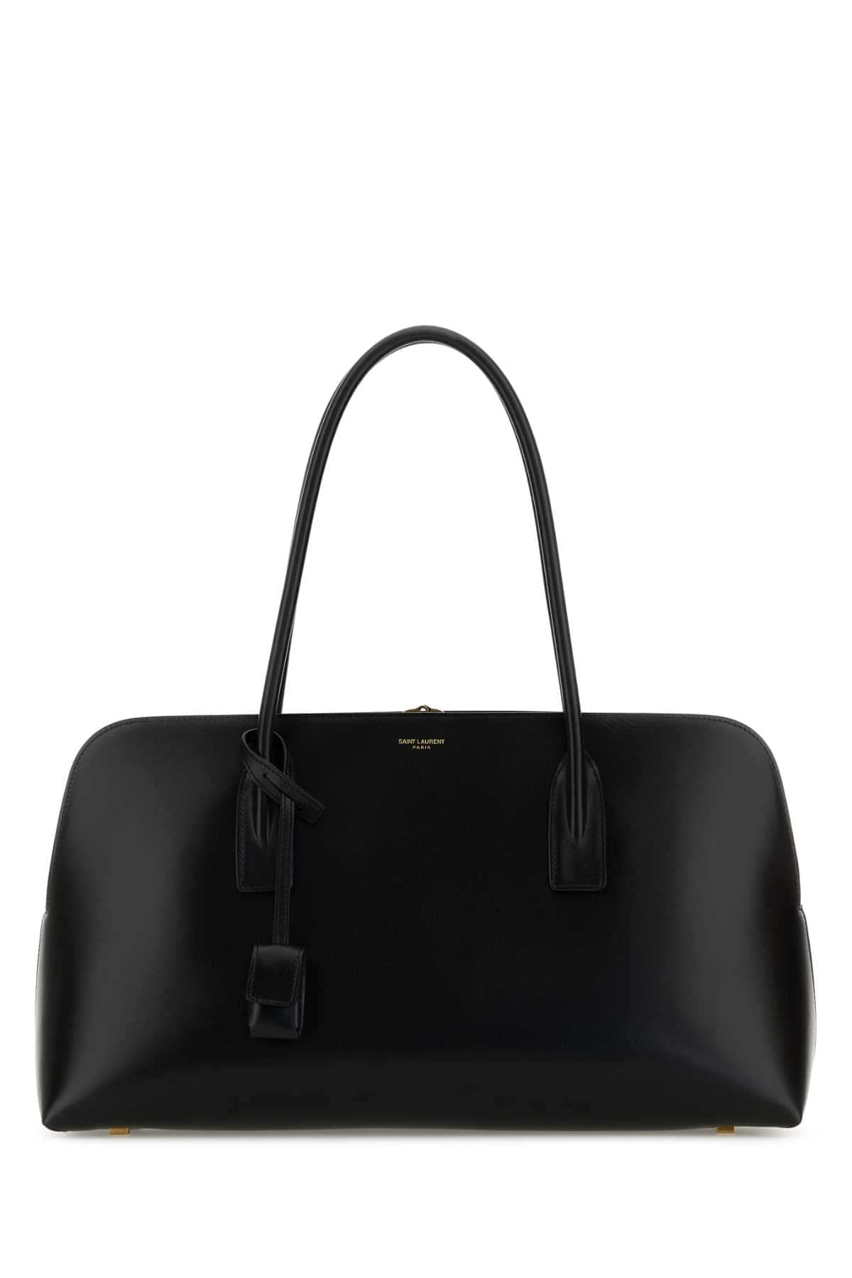 Saint Laurent Women Black Leather Shopping Bag DestGlow