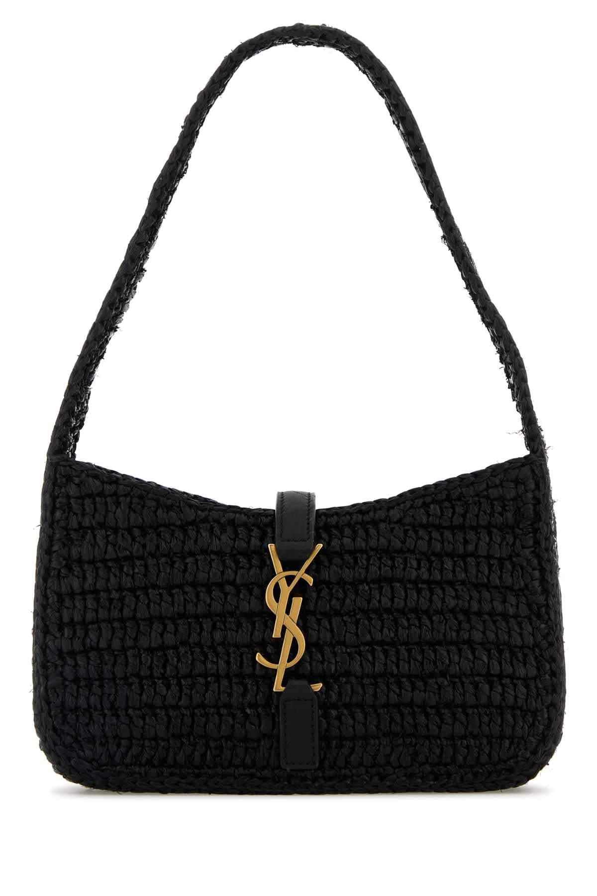 Saint Laurent Women Black Raffia Mini Le 5 Ã 7 Handbag DestGlow