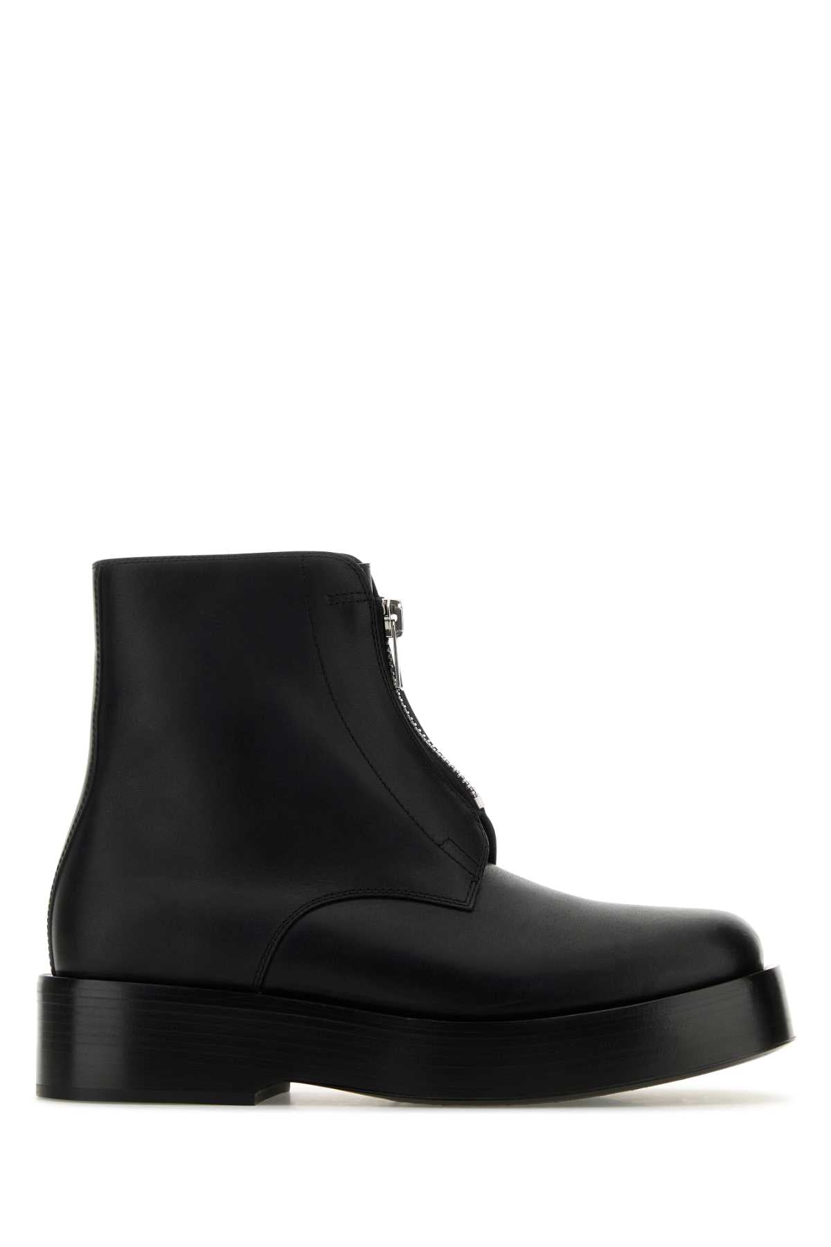 Bottega Veneta Men Black Leather Torino Ankle Boots by Luosophy