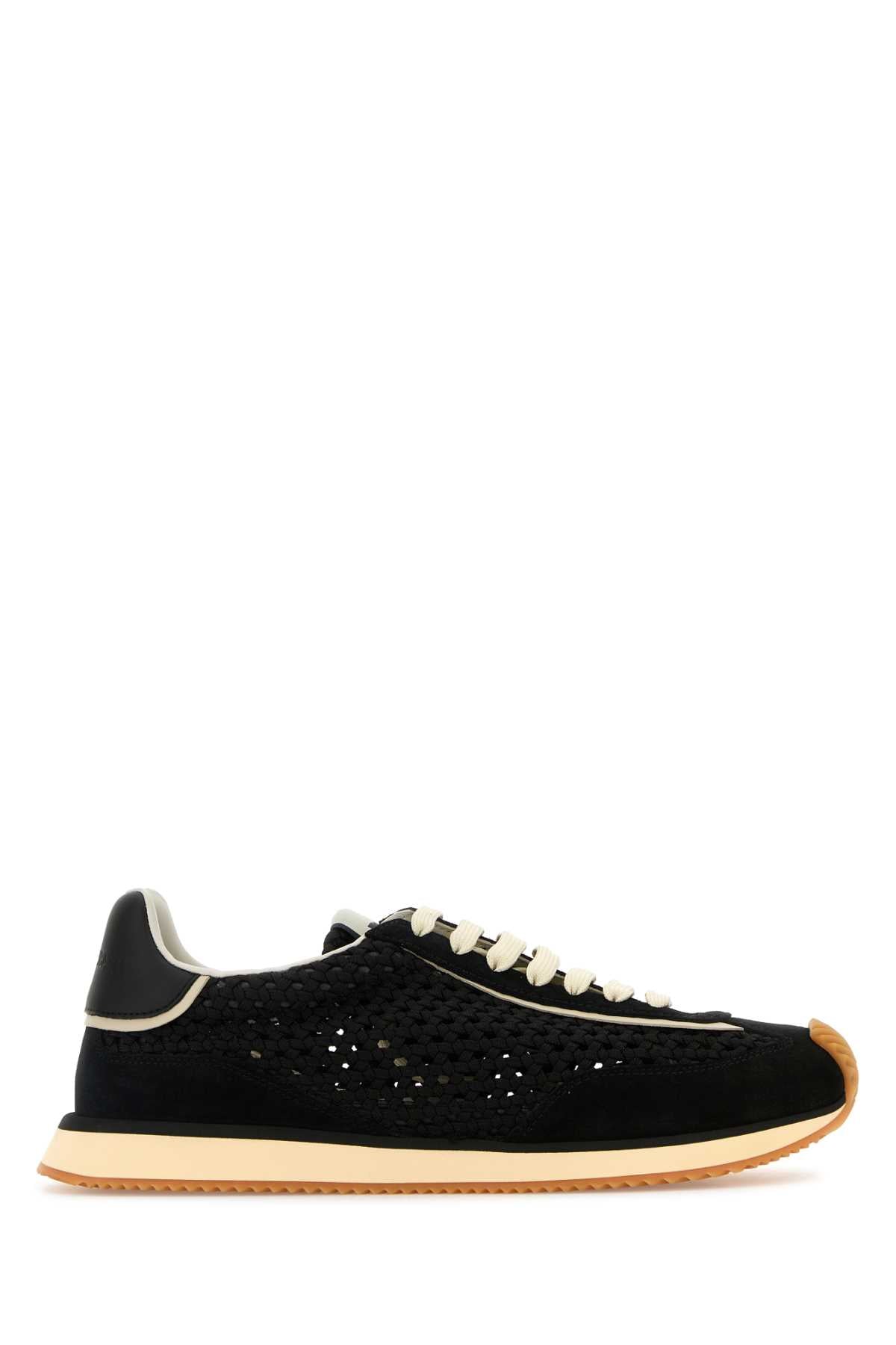 Dolce & Gabbana Men Black Fabric Dg Cushion Sneakers DestGlow
