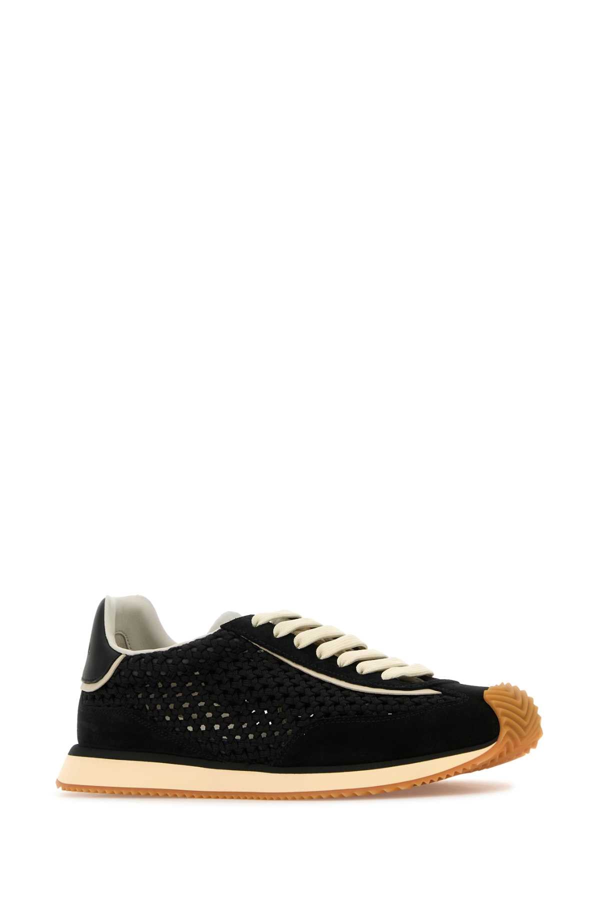 Dolce & Gabbana Men Black Fabric Dg Cushion Sneakers DestGlow
