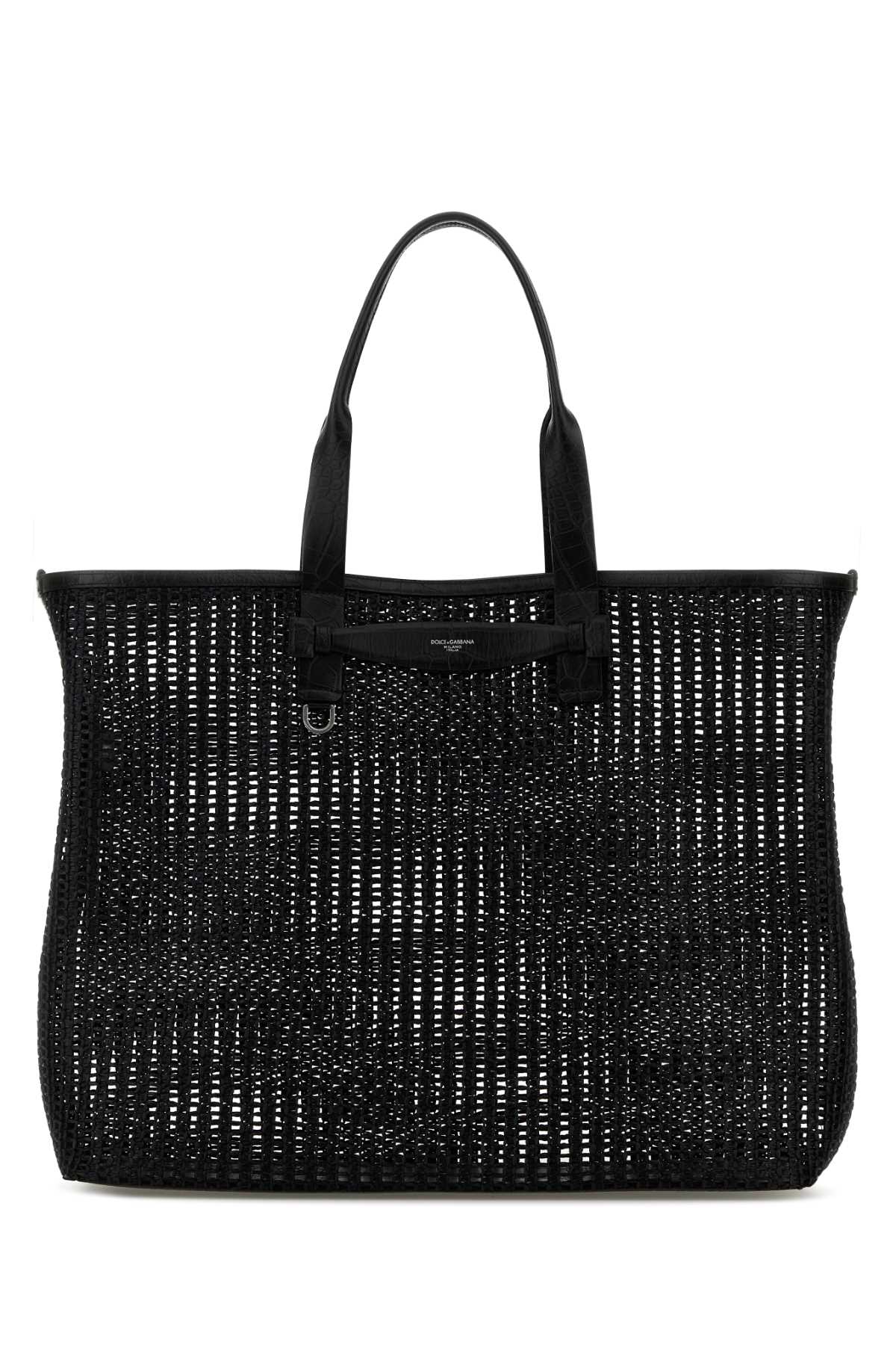 Dolce & Gabbana Men Black Mesh Shopping Bag DestGlow