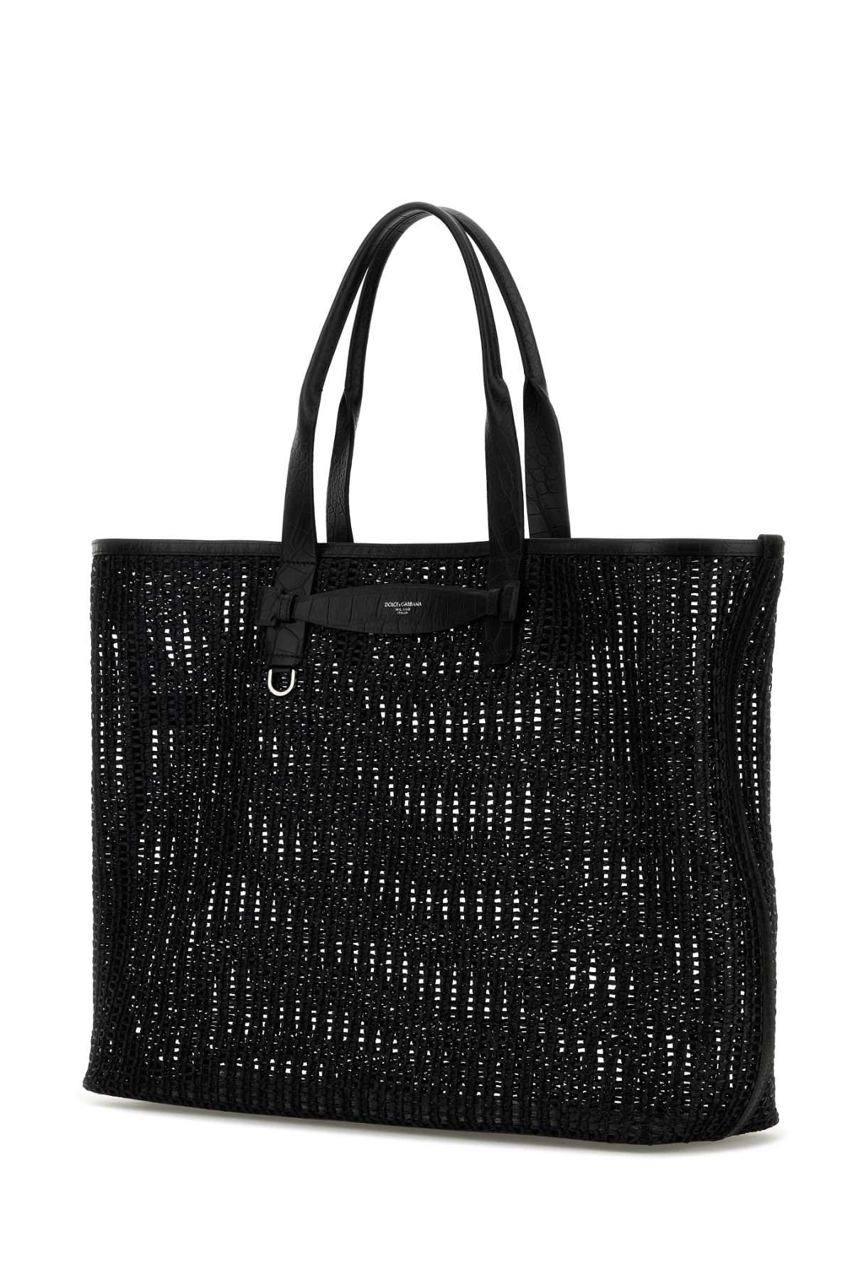 Dolce & Gabbana Men Black Mesh Shopping Bag DestGlow