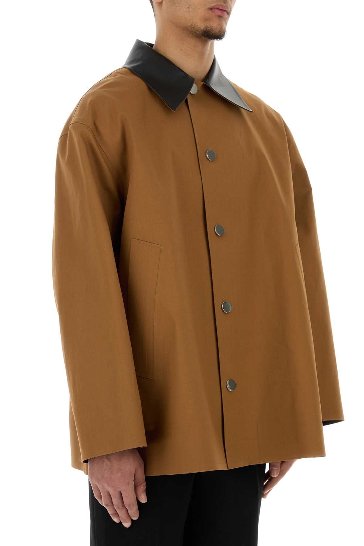 Jil Sander Men Caramel Cotton Trench Coat DestGlow