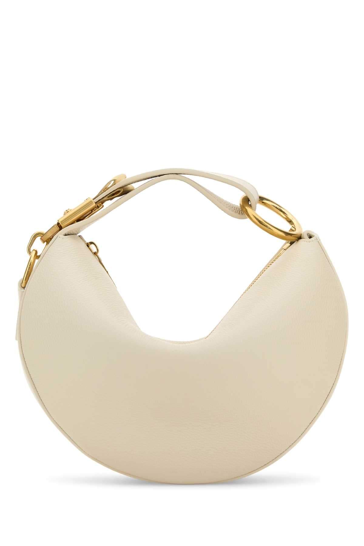 Burberry Women Ivory Leather Knight Arc Handbag DestGlow