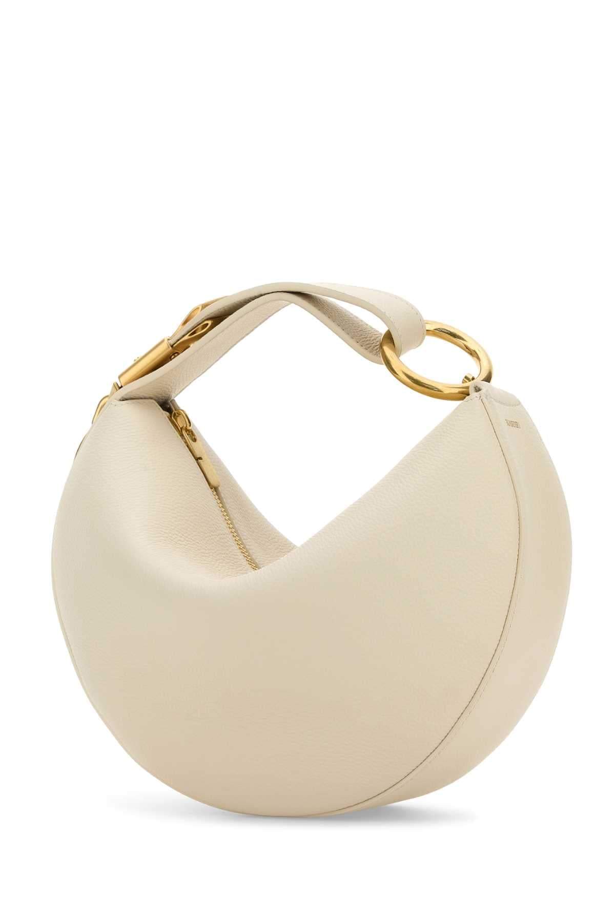 Burberry Women Ivory Leather Knight Arc Handbag DestGlow