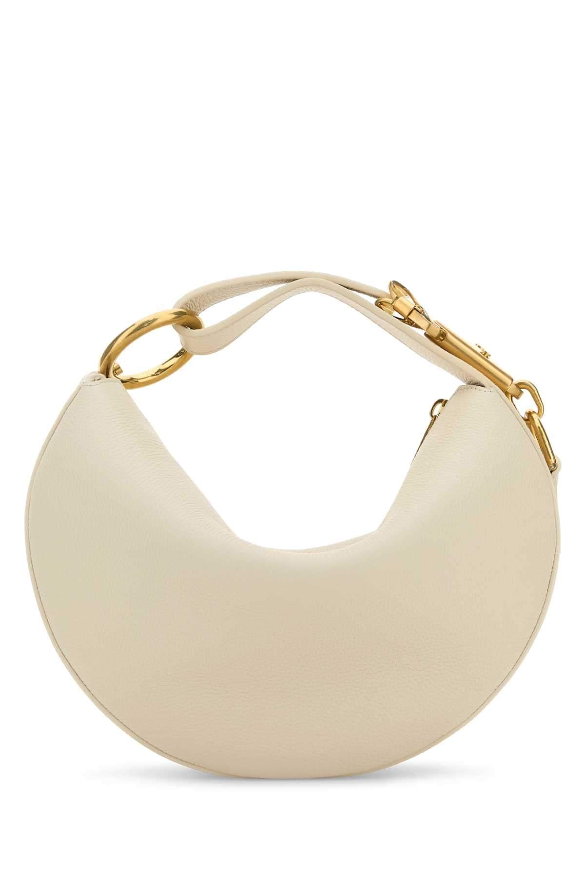 Burberry Women Ivory Leather Knight Arc Handbag DestGlow