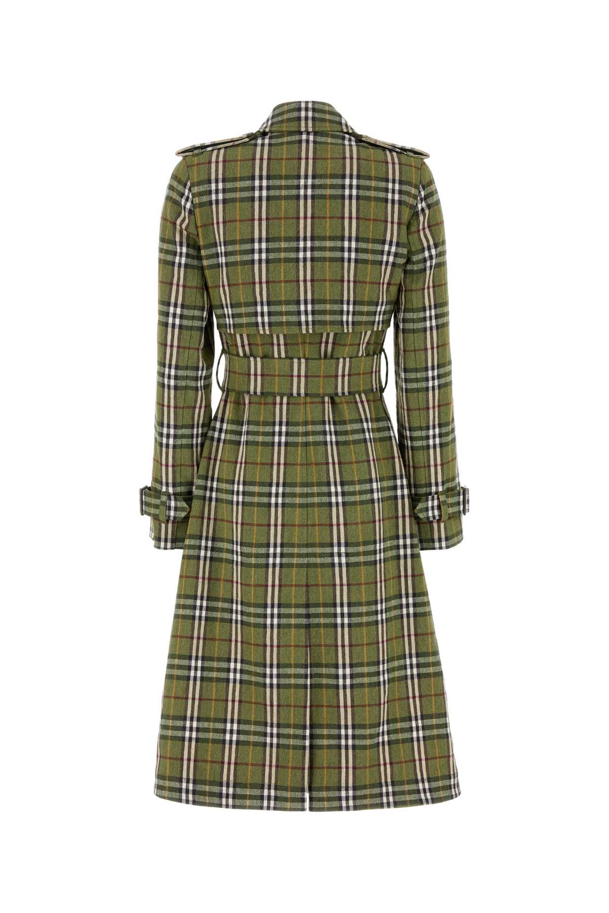 Burberry Women Embroidered Stretch Linen Trench Coat DestGlow