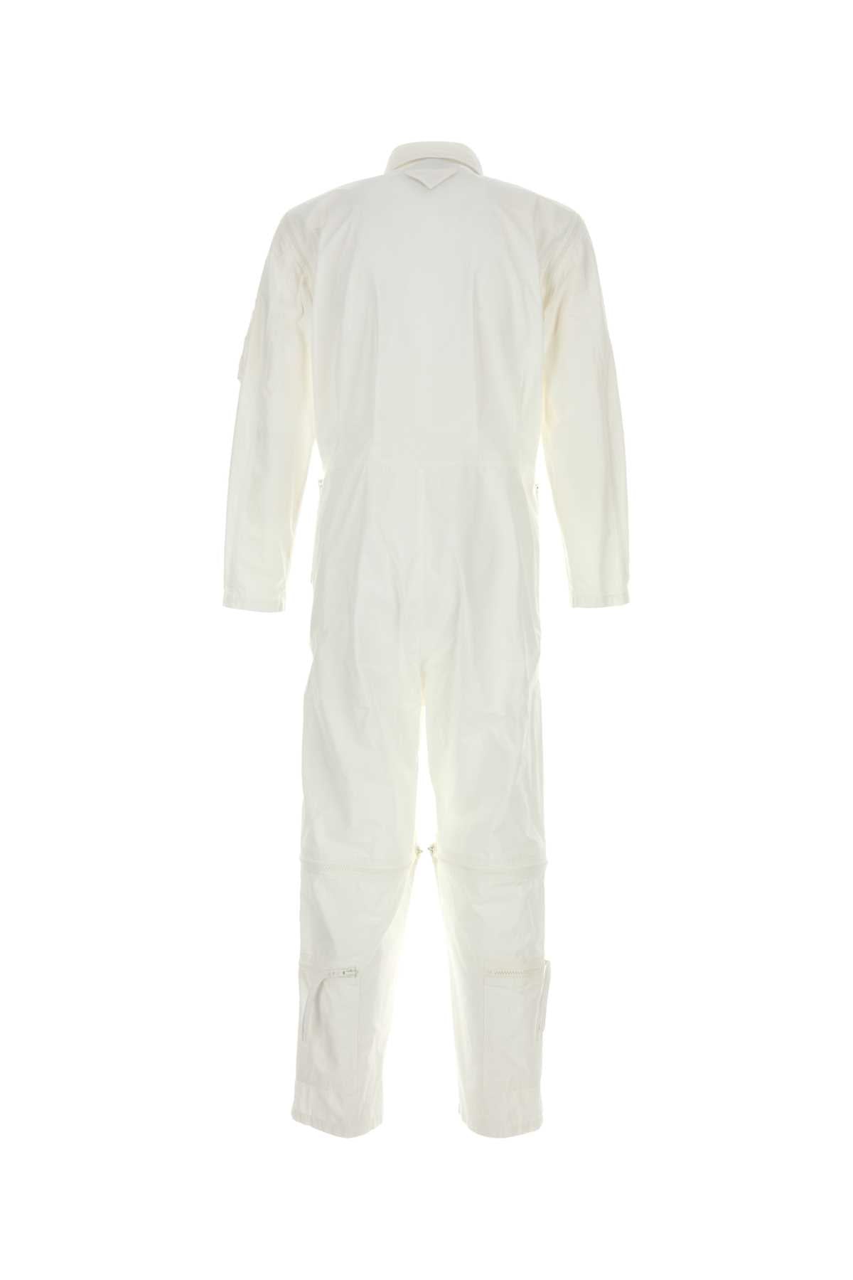 Prada Men White Cotton Jumpsuit DestGlow